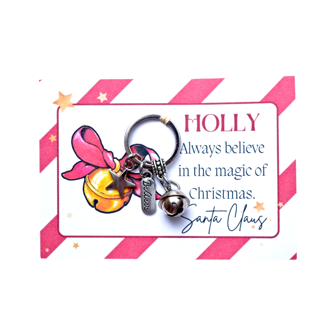 Christmas Bell Keyring Gift - Personalised