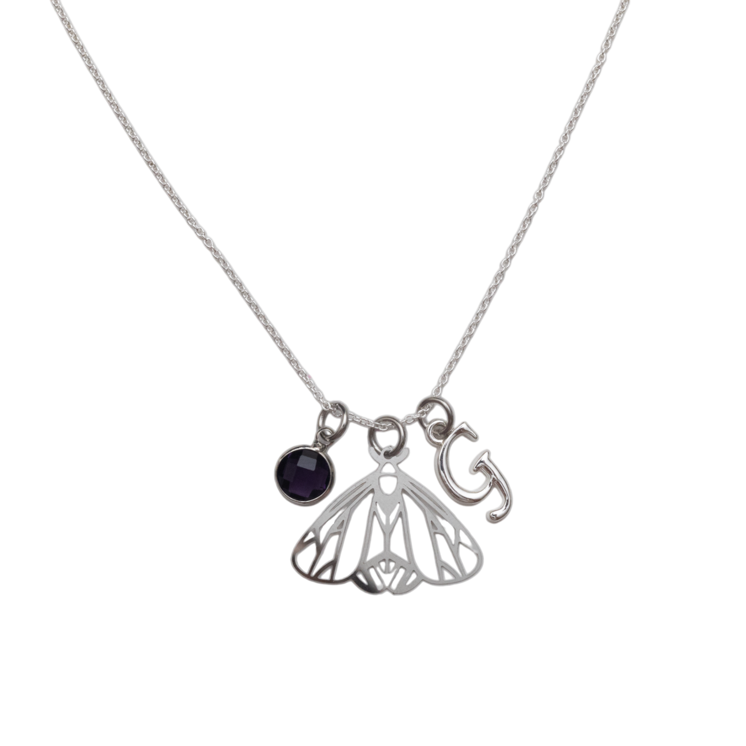 Personalised Moth Necklace