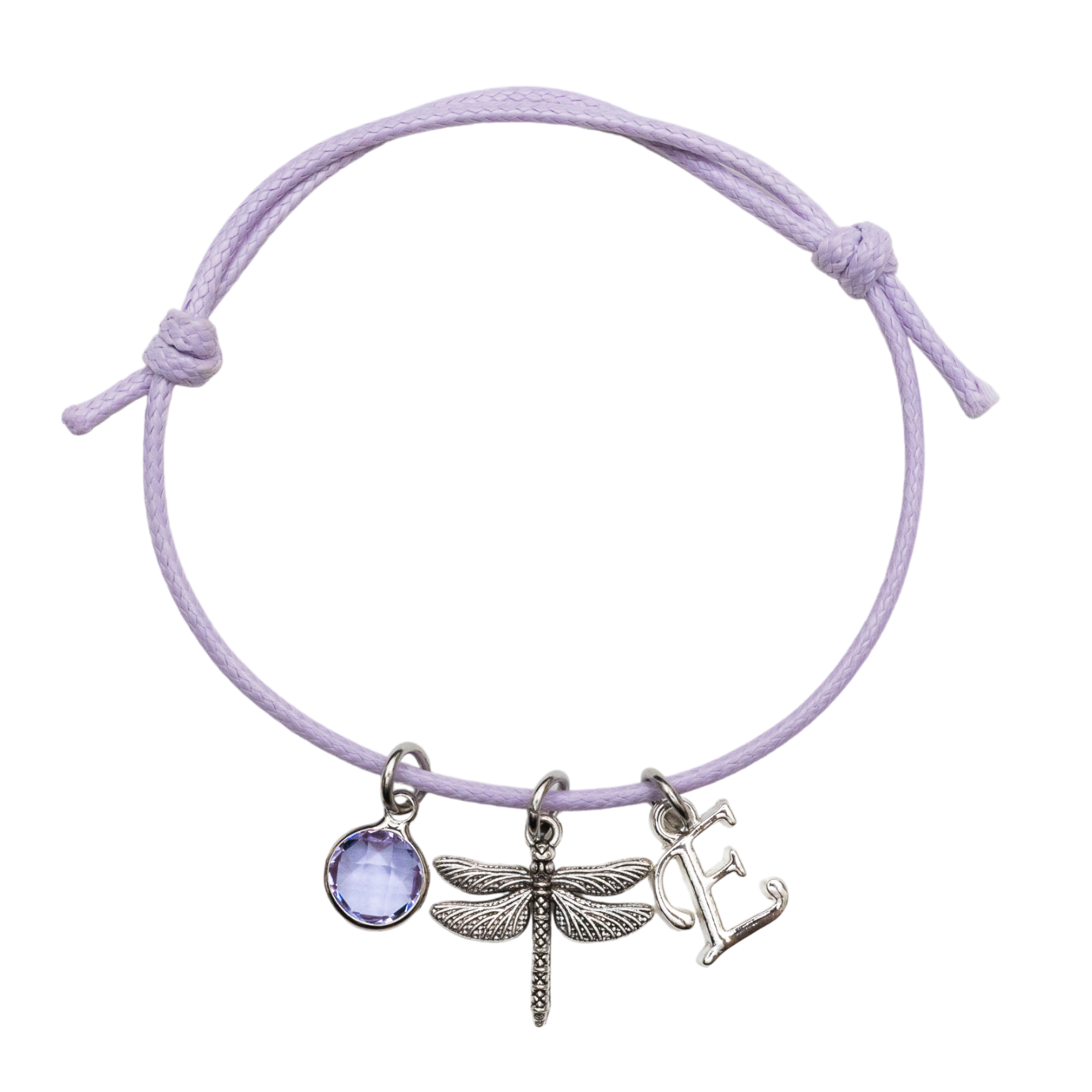 Personalised Dragonfly Cord Bracelet
