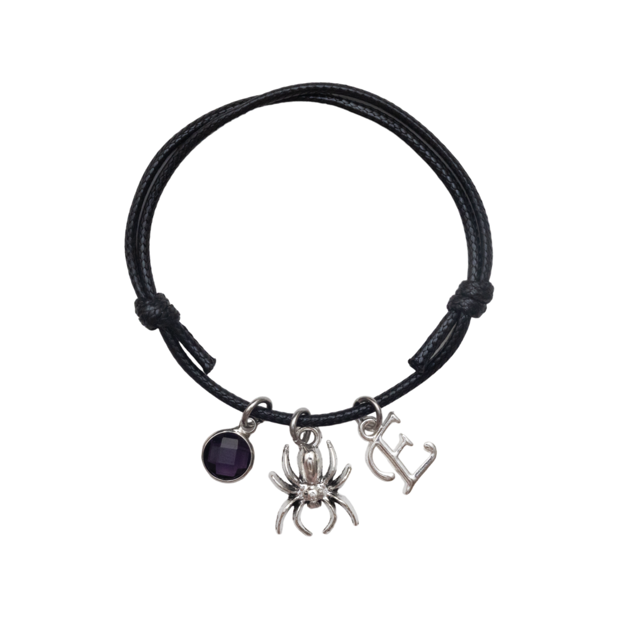 Personalised Spider Waxed Cord Bracelet