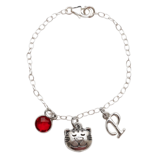 Personalised Cat Face Bracelet