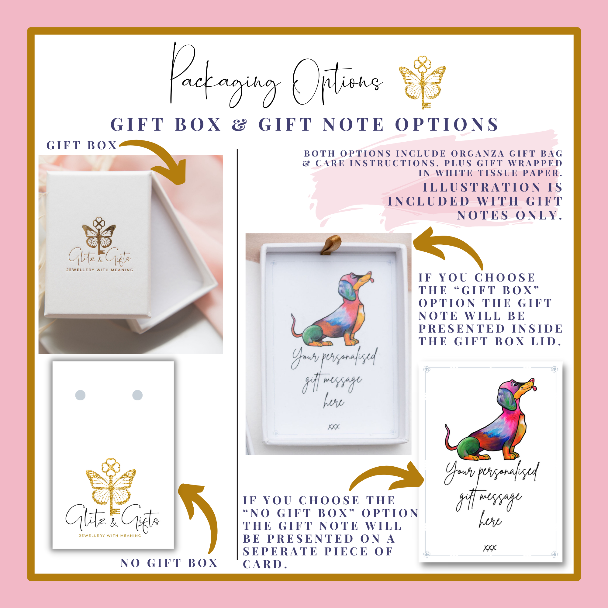 Personalised Dachshund Birthstone Charm Earrings