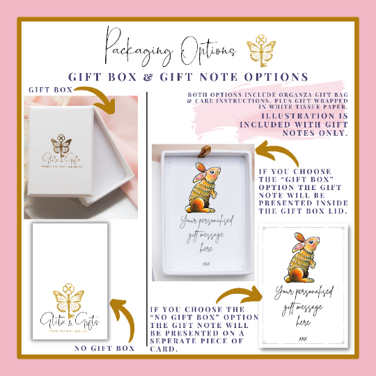 Personalised Bunny Rabbit Birthstone Charm Earrings