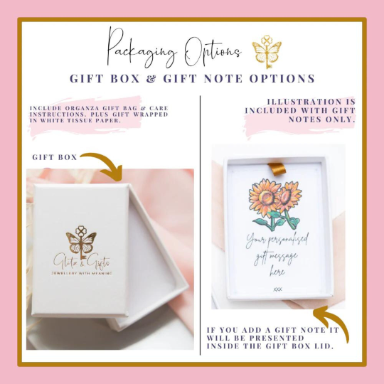 Personalised Sunflower Necklace Birthstone and Initial