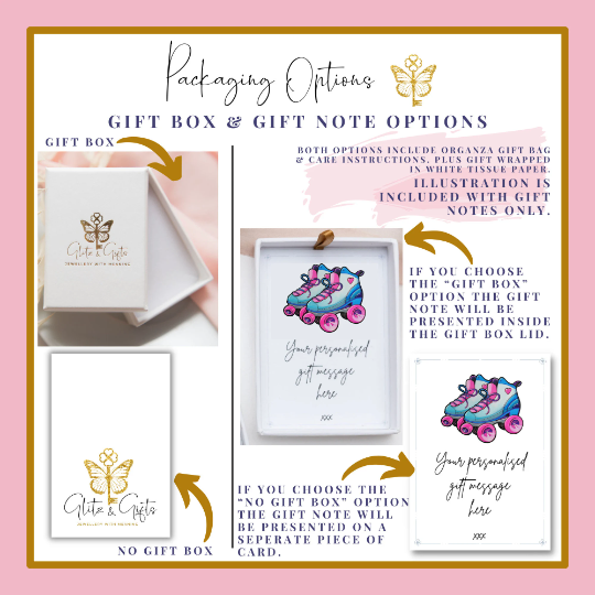 Personalised Roller Skate Birthstone Charm Earrings