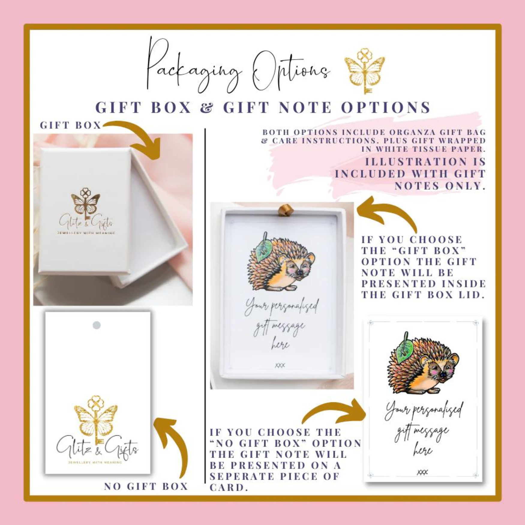 Personalised Hedgehog Birthstone Charm Earrings