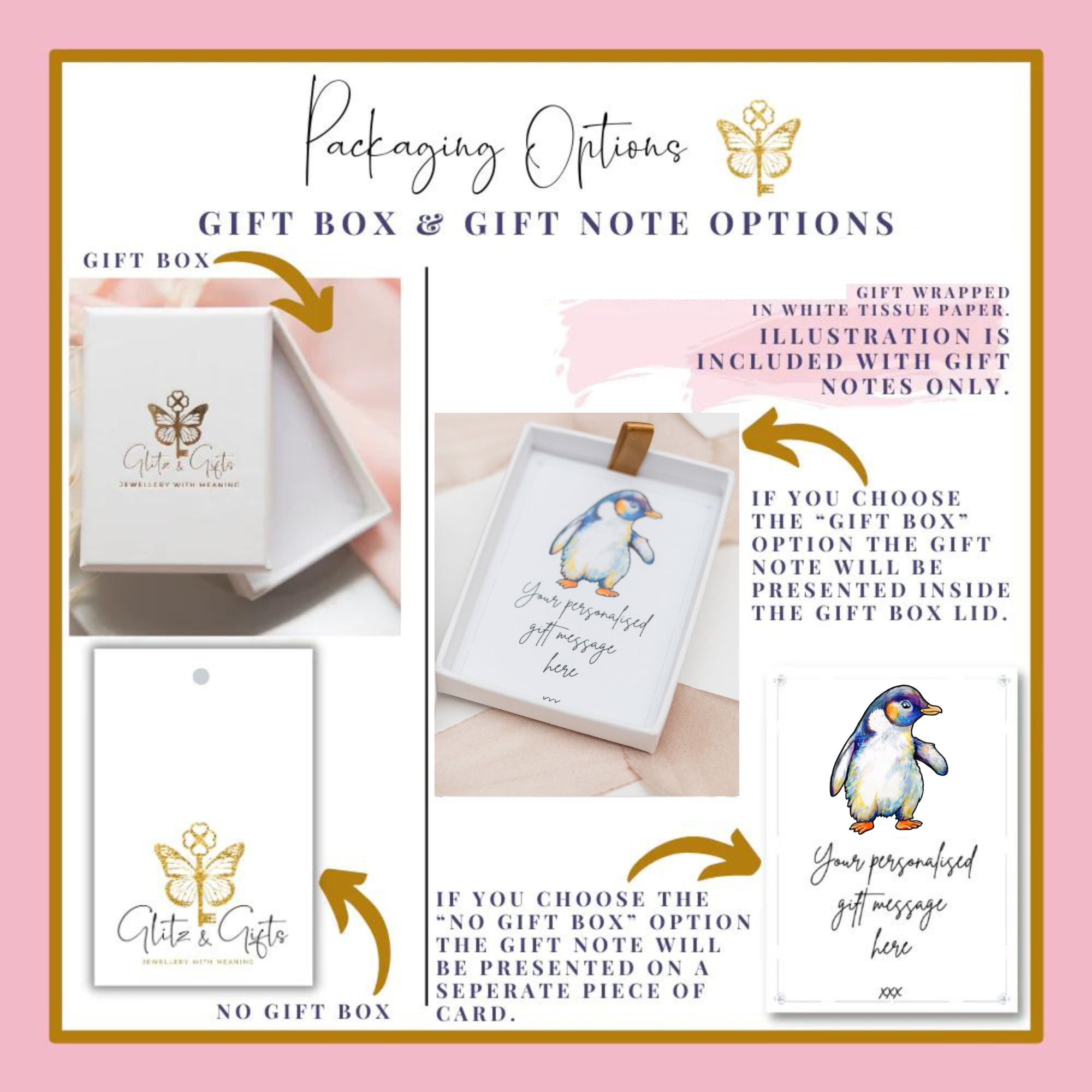 Personalised Penguin Birthstone Charm Earrings