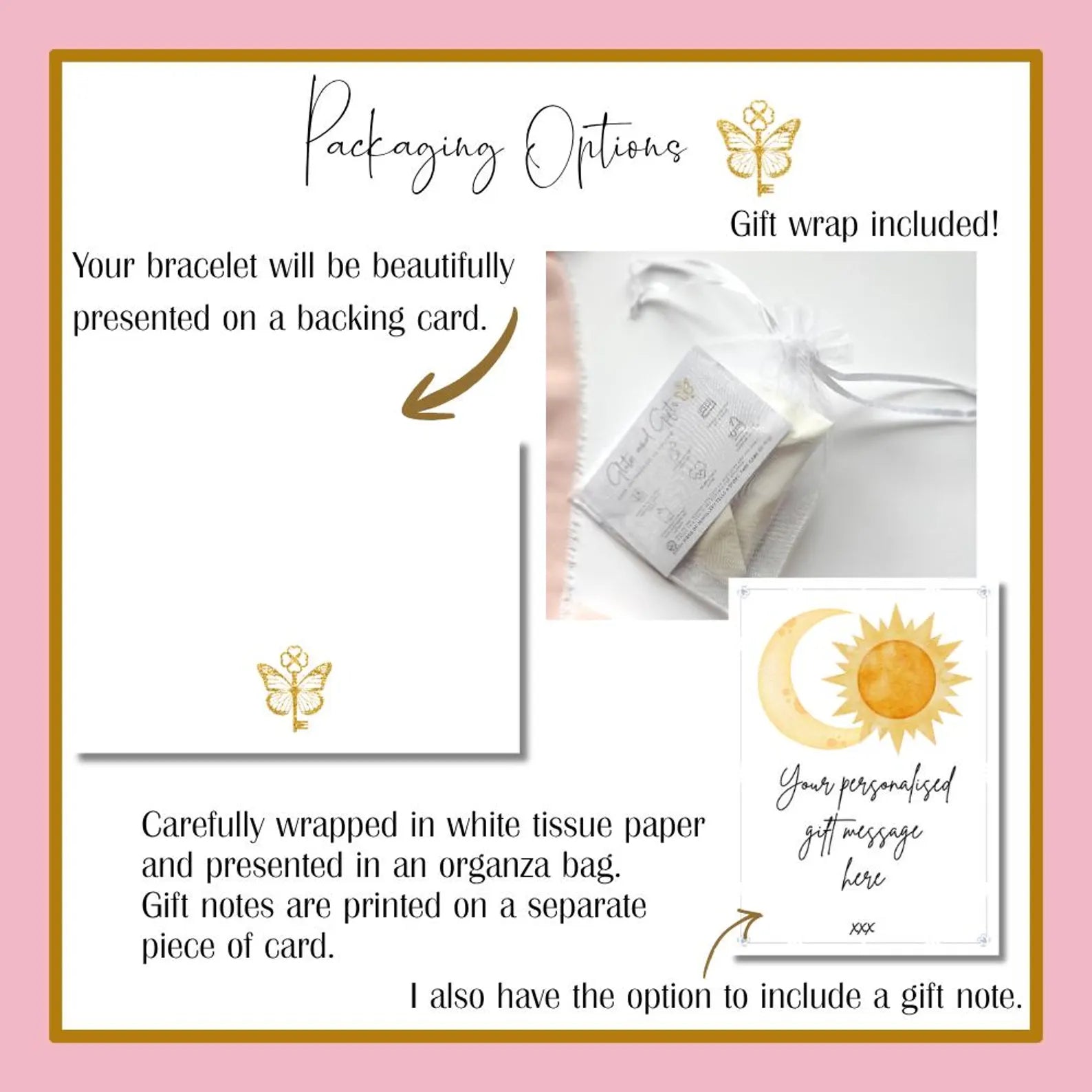 Personalised Moon, Sun & Star Bangle – Initial Charm Celestial Jewellery