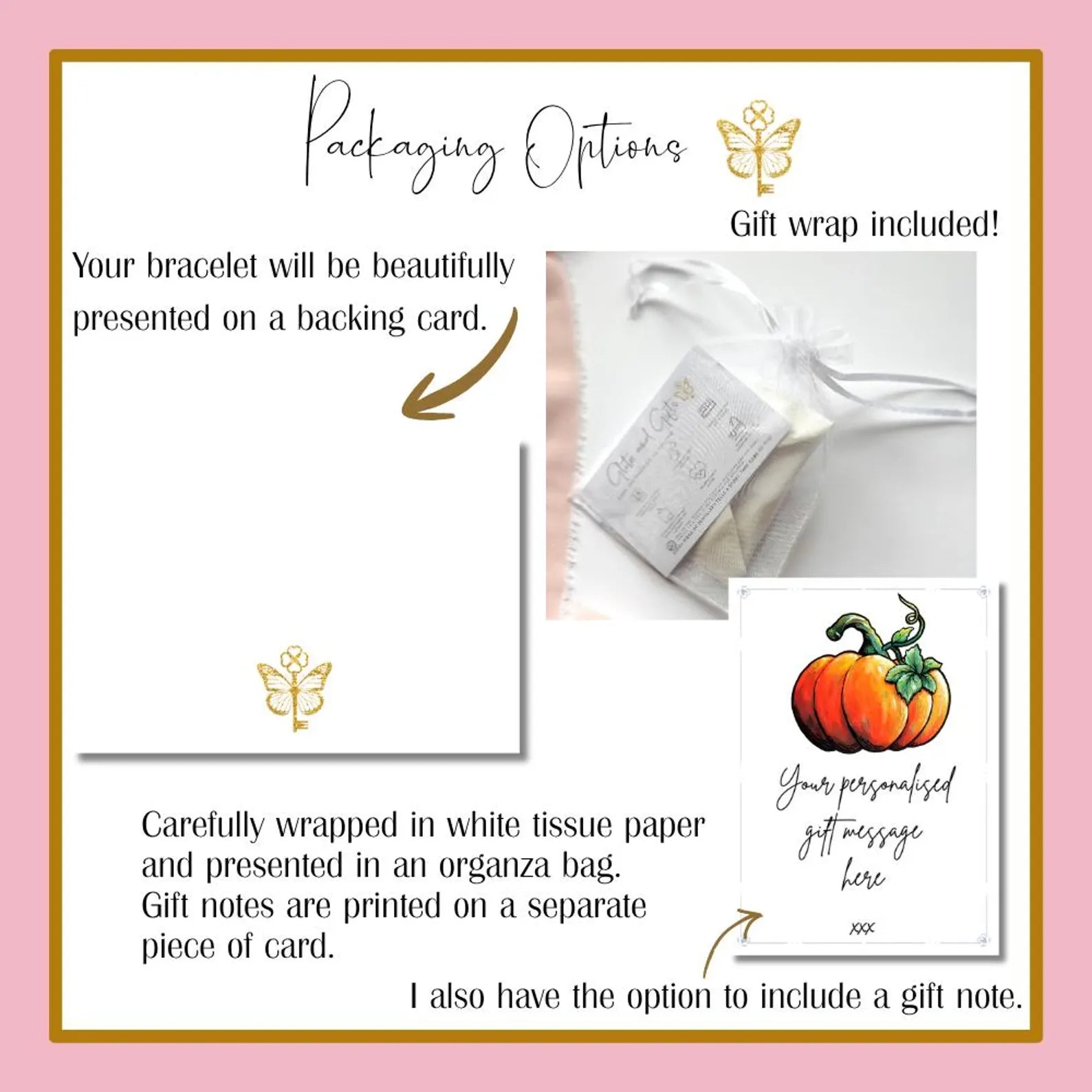 Personalised Pumpkin Bangle – Halloween Initial Charm Bracelet