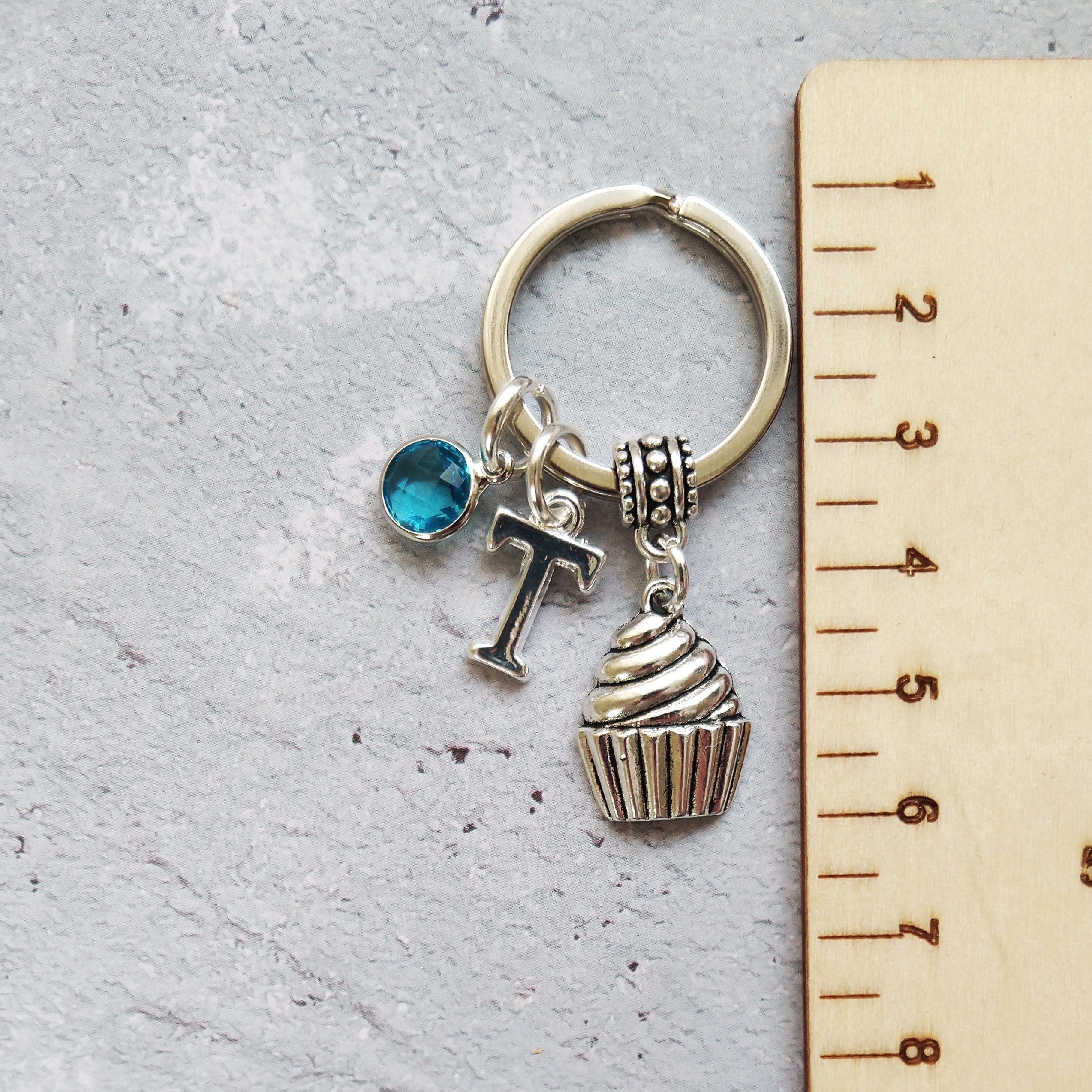 Cupcake keyring, personalised gifts, baker baking gift, bake off gift, pastry chef, sweet cook