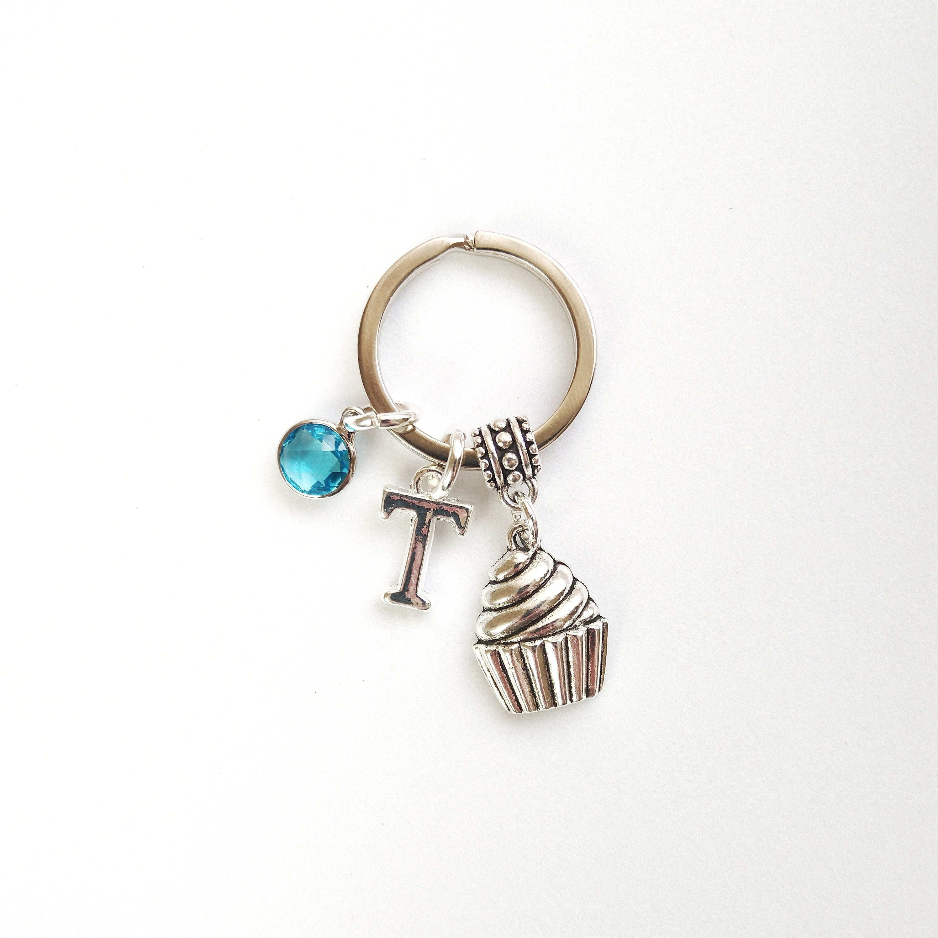 Cupcake keyring, personalised gifts, baker baking gift, bake off gift, pastry chef, sweet cook