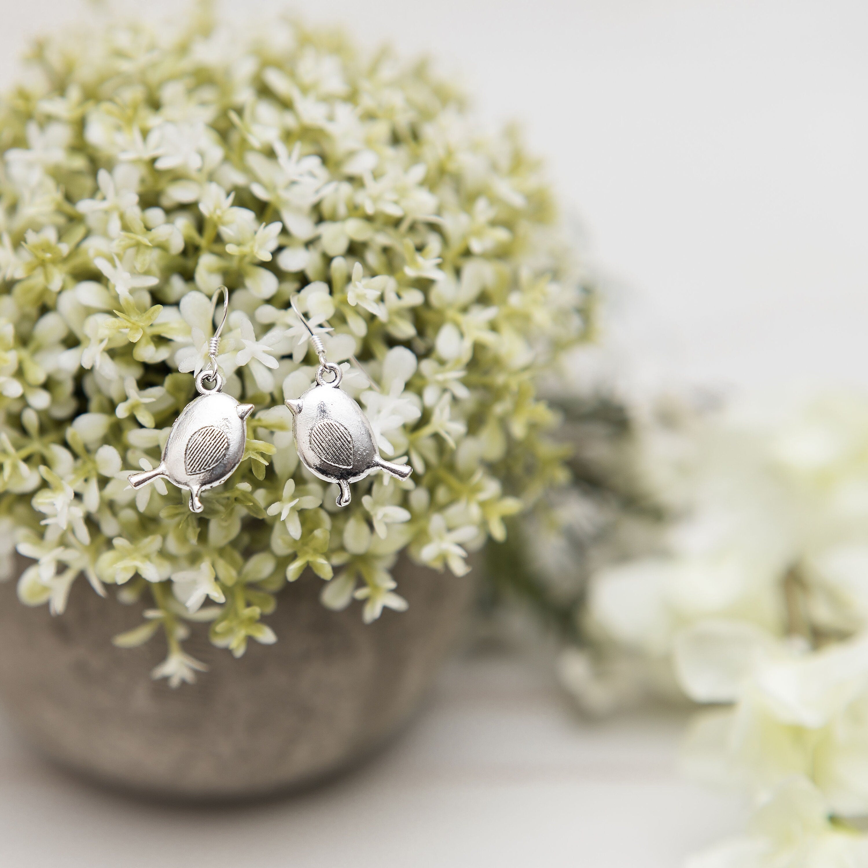 Robin earrings, bird jewellery, dangle drop charms, Christmas gift, remembrance memorial gifts, Robins appear loved ones near, winter animal