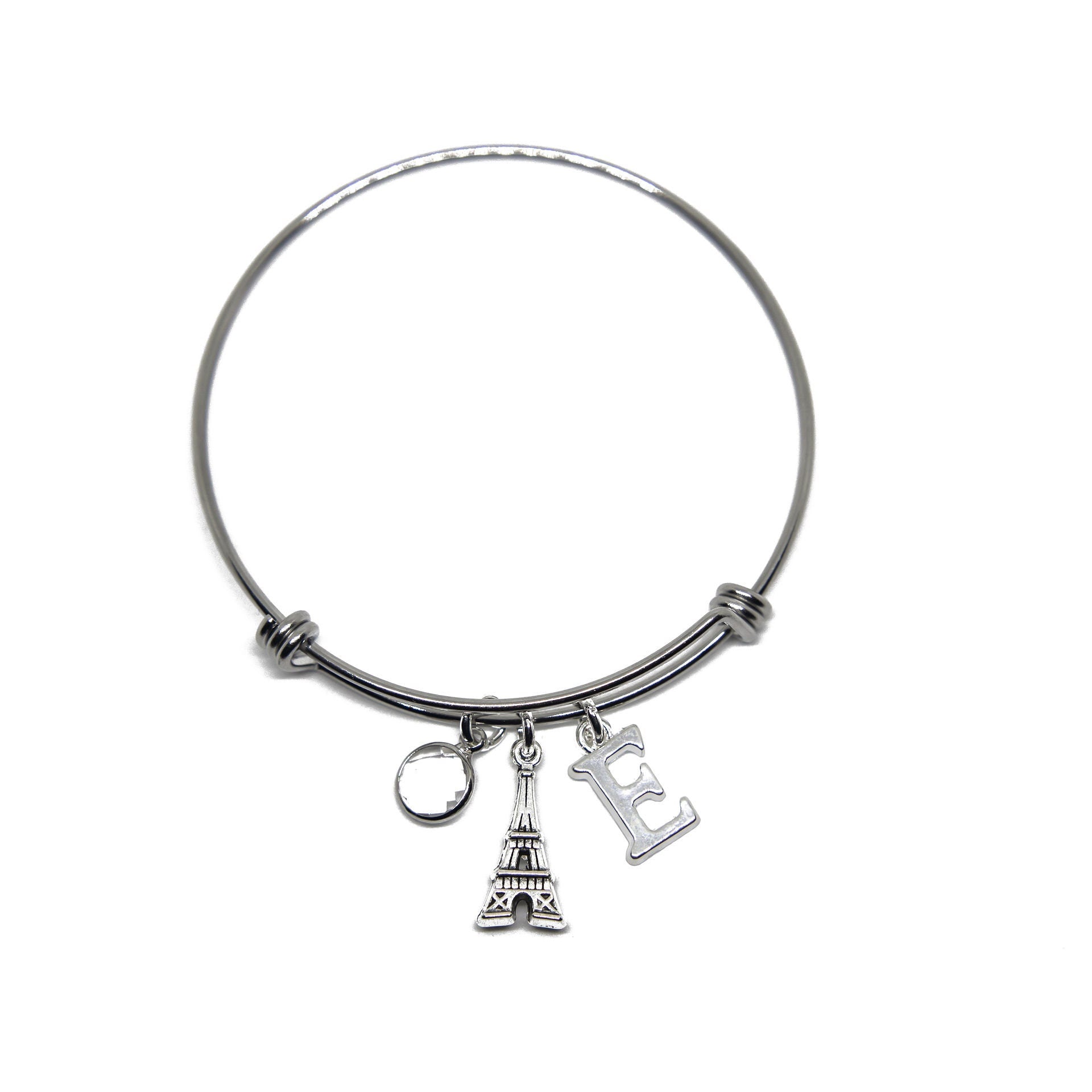 Paris bracelet, adjustable bangle, personalised gifts, Eiffel tower jewellery, French style