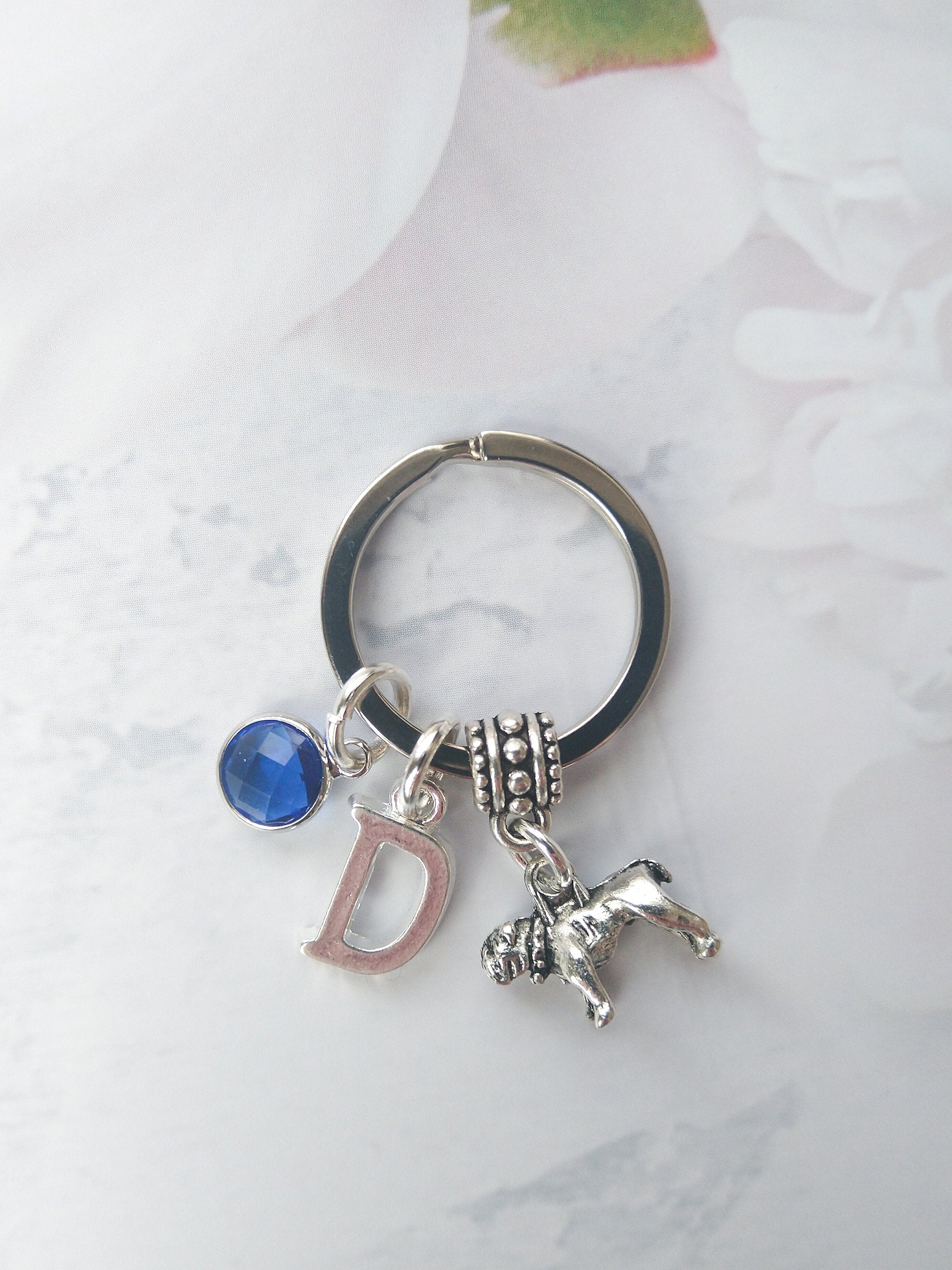 Bulldog keyring, personalised gifts, dog owner keychain, dog walker, pet loss