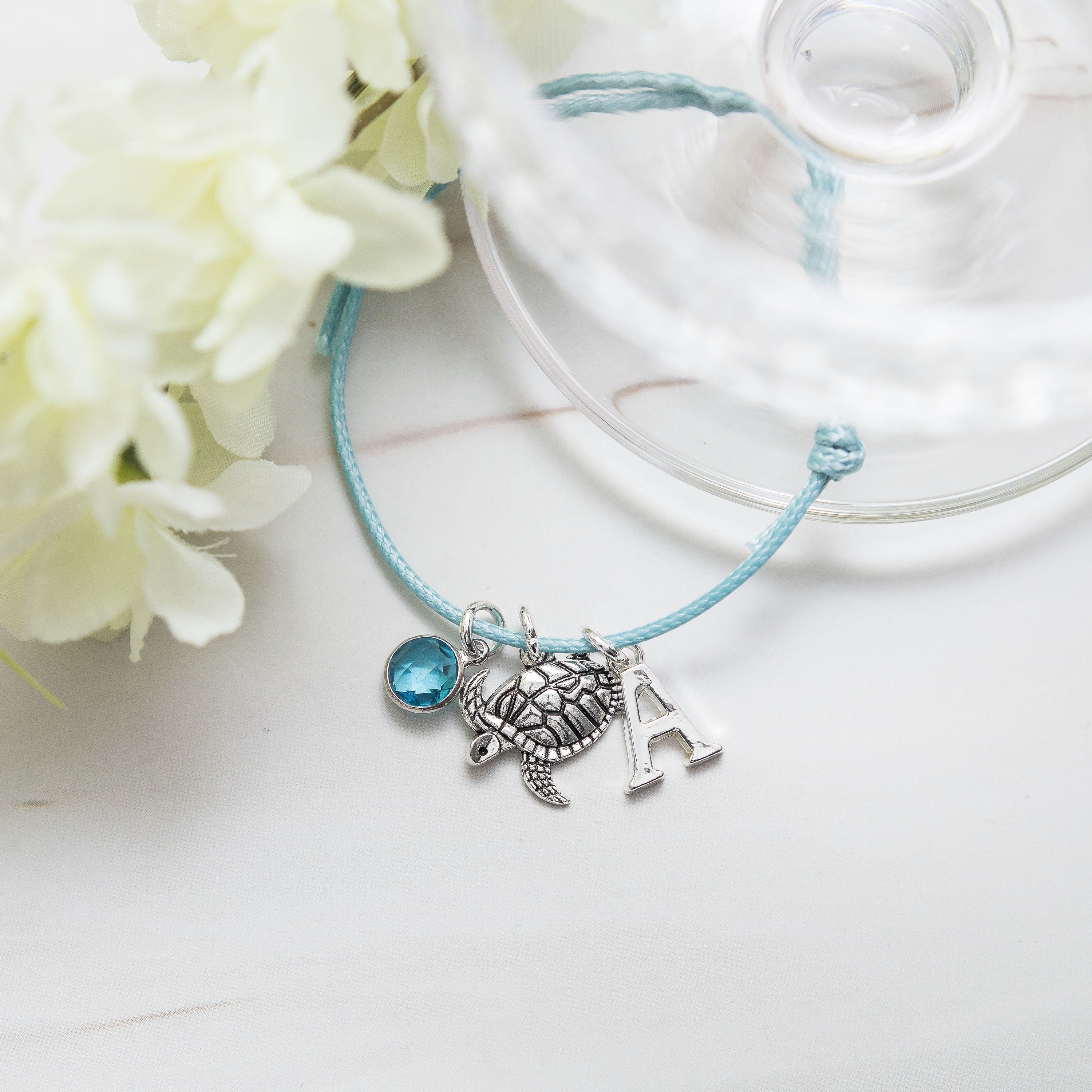 Turtle bracelet, wax cord adjustable, personalised gifts, sea turtle gifts, ocean jewellery, friendship bracelet, surfer style
