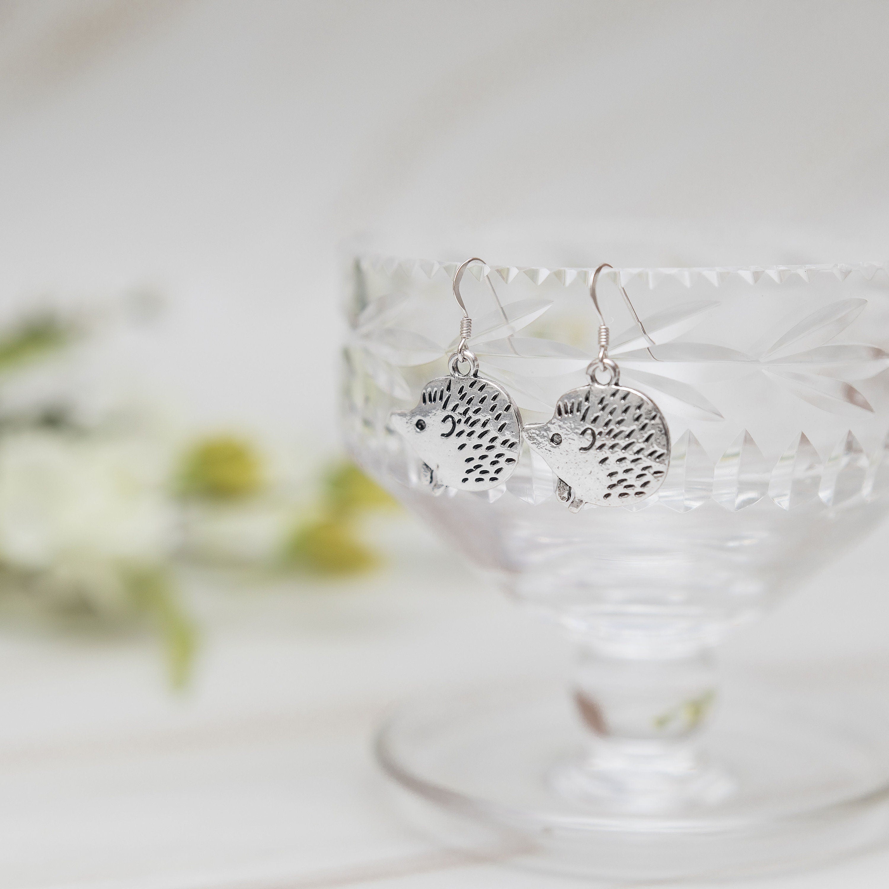 Hedgehog earrings, woodland animal jewellery, hedgehog gifts, nature accessory, Autumnal Autumn fall accessory, cute animal gift, pygmy pet