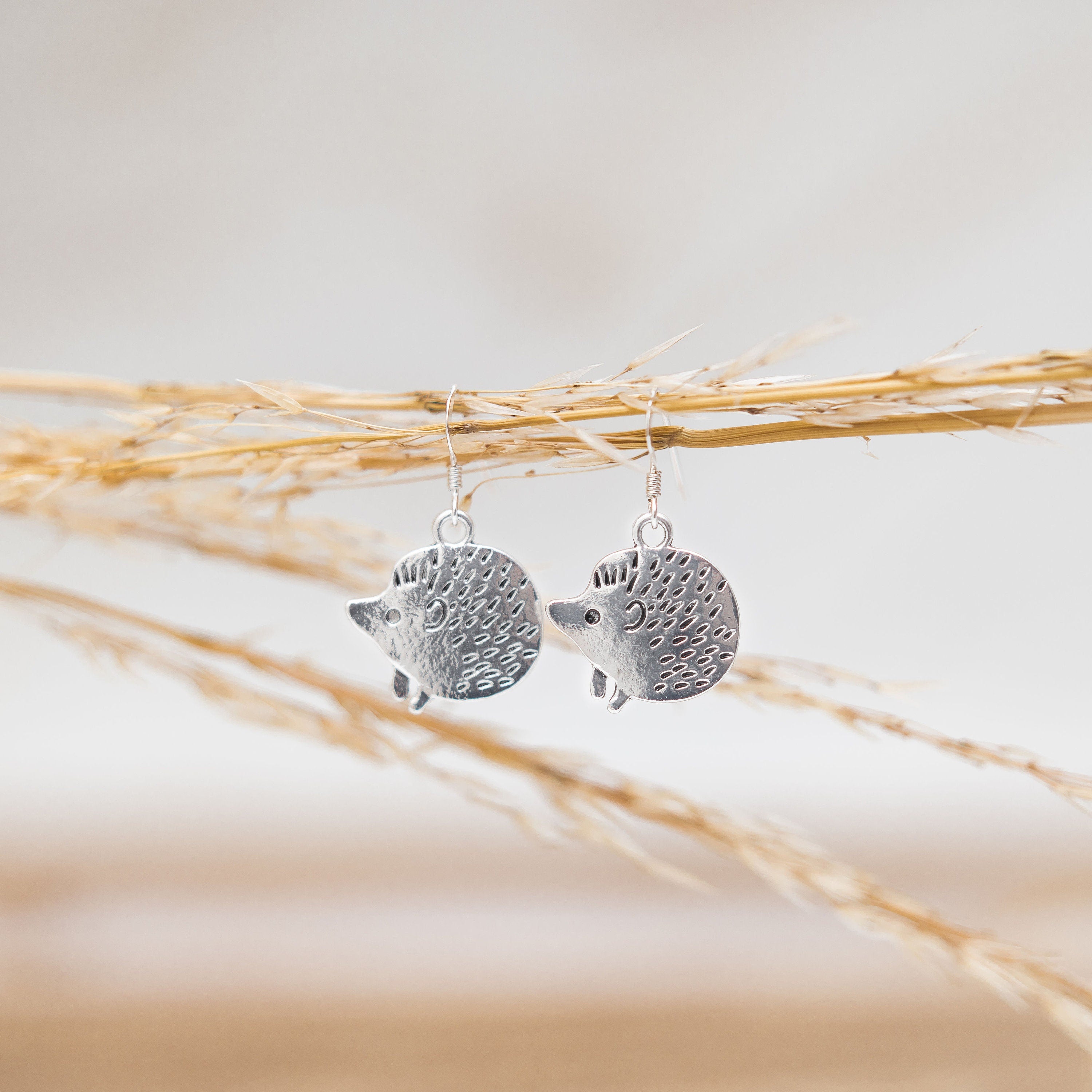 Hedgehog earrings, woodland animal jewellery, hedgehog gifts, nature accessory, Autumnal Autumn fall accessory, cute animal gift, pygmy pet