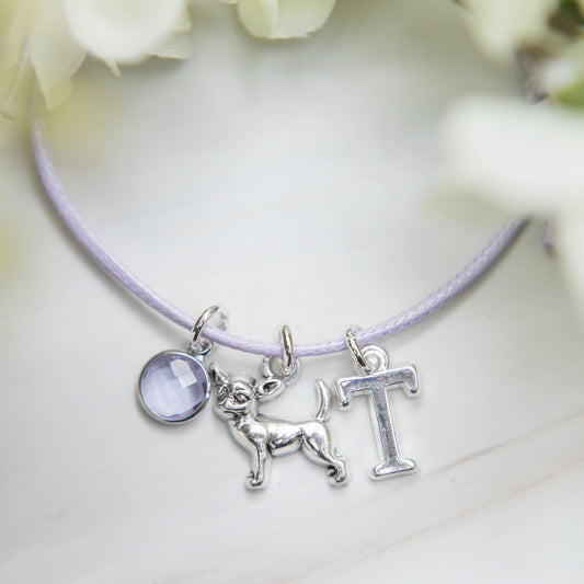 Chihuahua bracelet Dog bracelet cotton adjustable bracelet dog jewellery chihuahua owners gift colourful bracelet