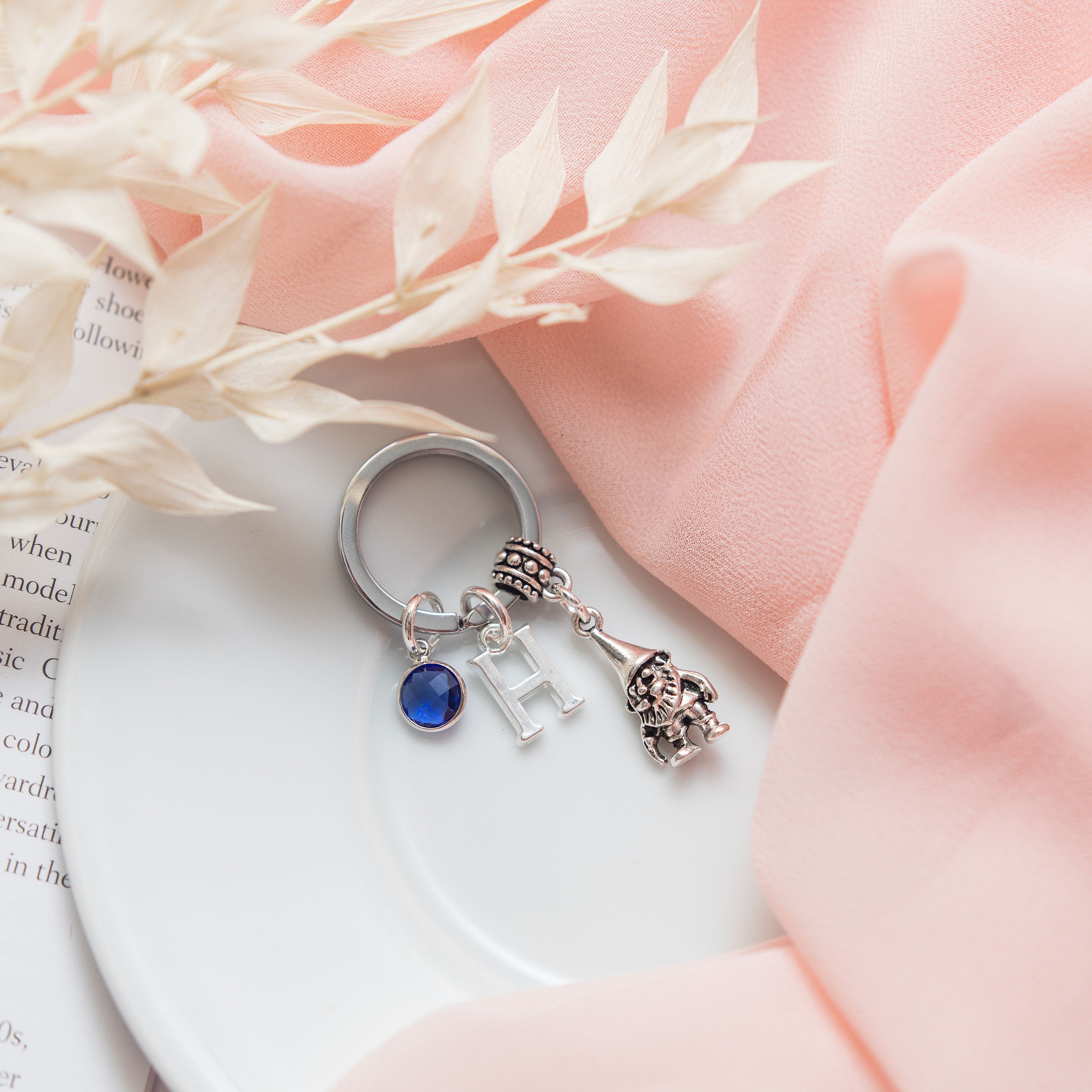 Gnome keyring, personalised gifts, garden gnome keychain, gonk bag charm, gift for gardener, whimsical woodland key fob,