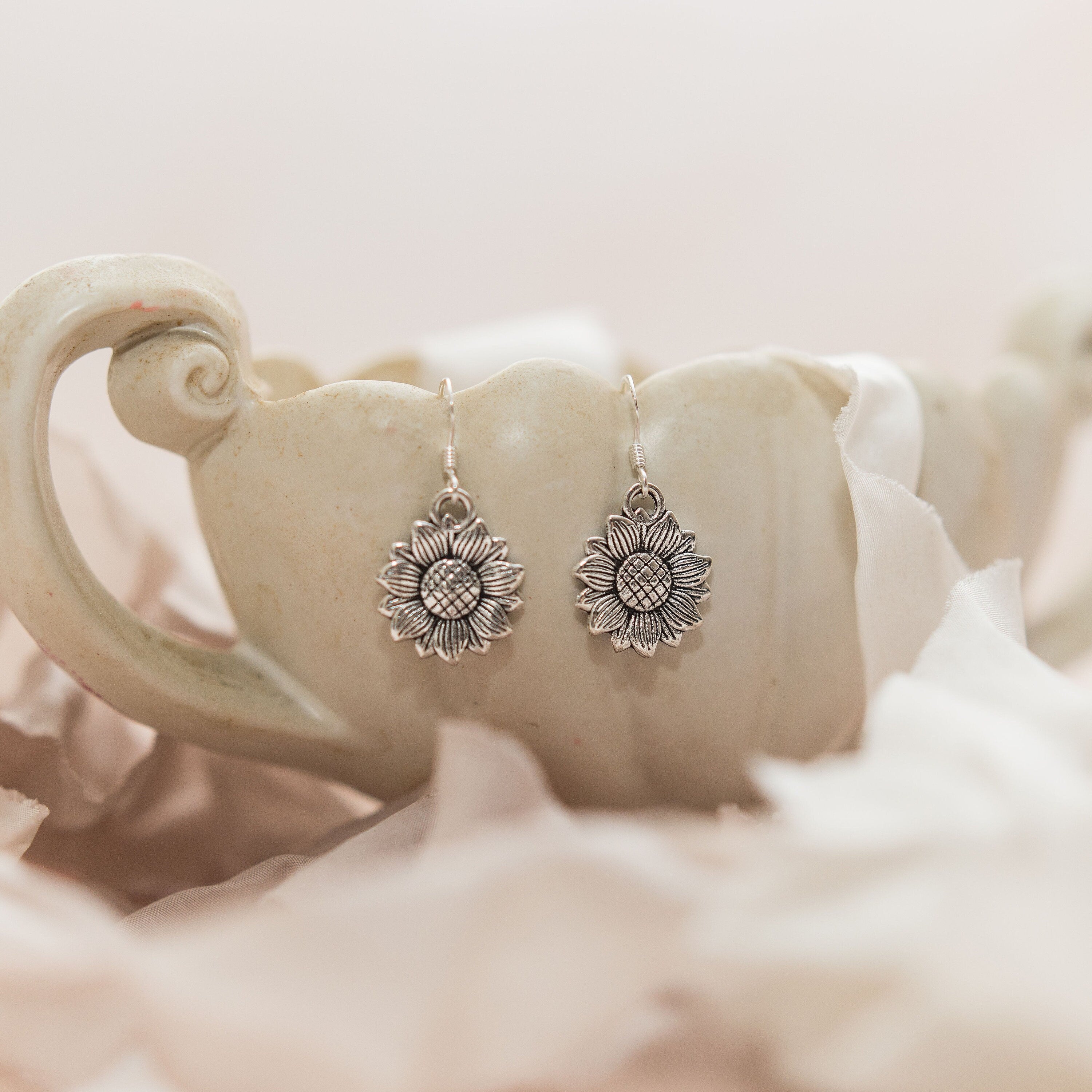 Sunflower Charm Earrings