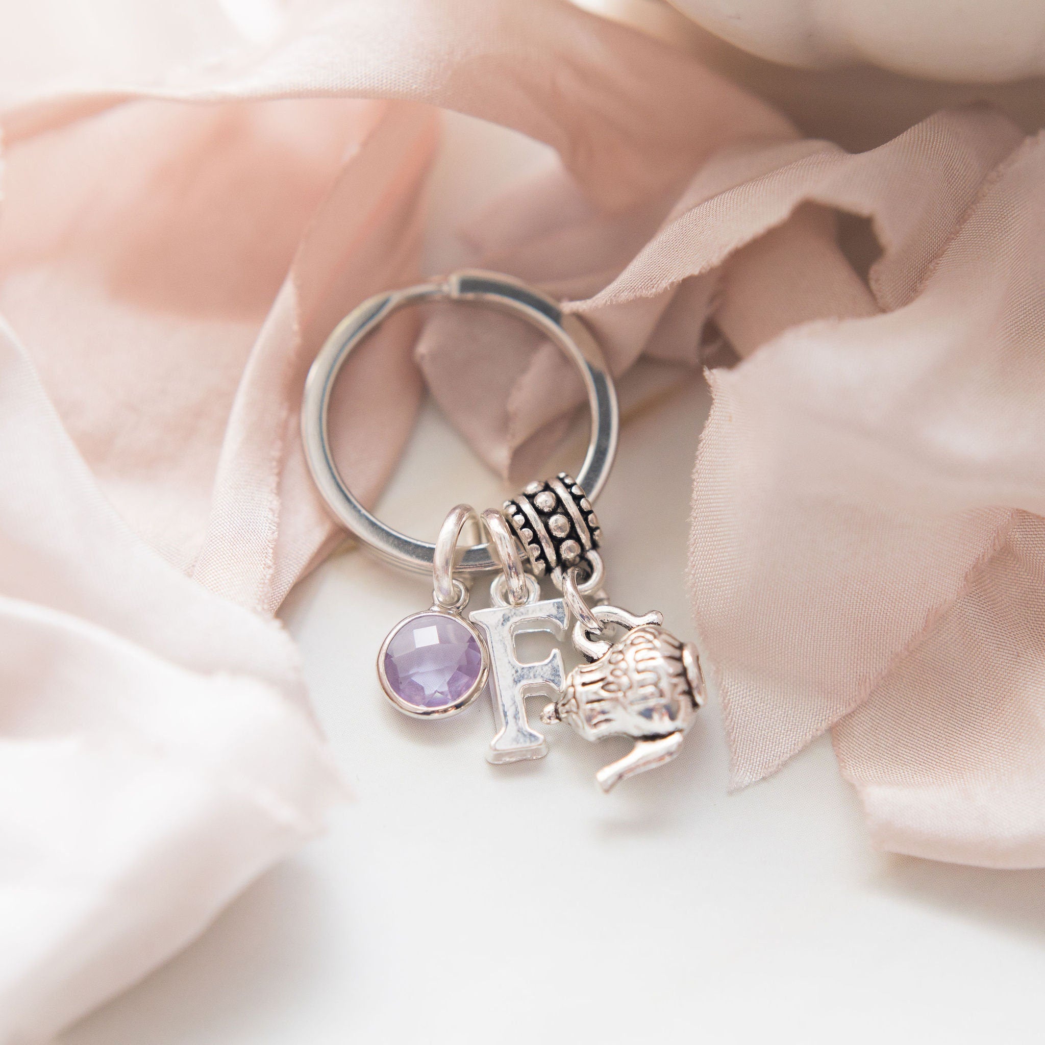 Teapot keyring, personalised gifts, tea lover gifts, custom keychain, afternoon tea gift, time for tea keychain, cafe owner thank you, brew