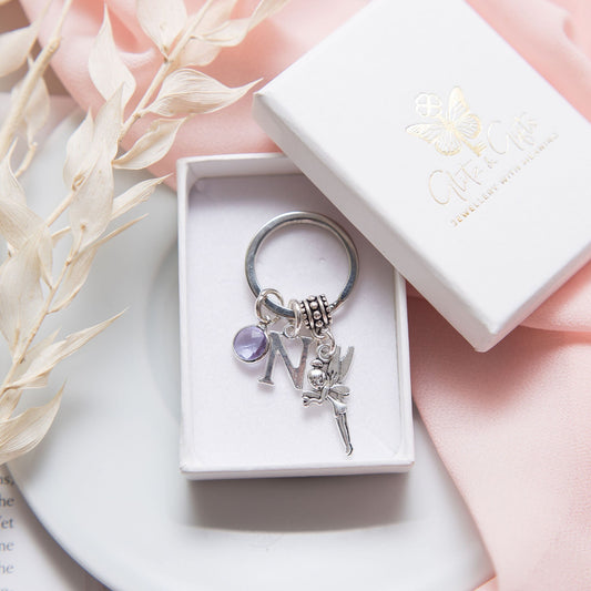 Fairy keyring, fairy-tale keychain, faerie, fairy godmother, personalised gifts, cottage garden, whimsical charm, mythical fantasy pixie