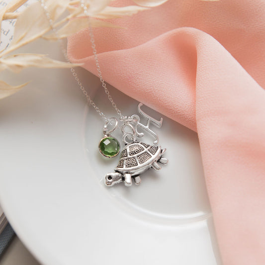 Tortoise necklace, reptile owners gift, personalised gifts, tortoise theme presents