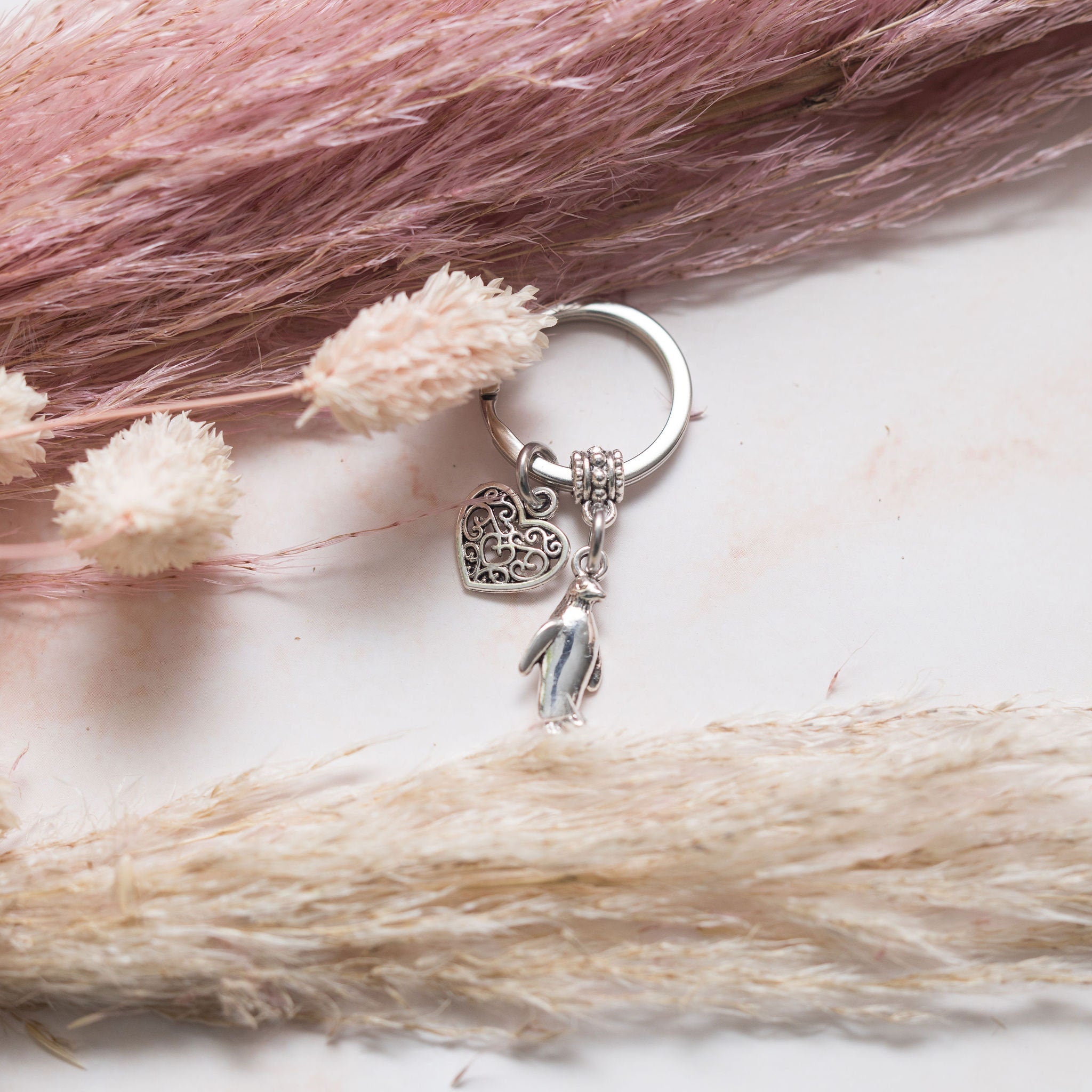 Penguin love keyring, girlfriend keychain, boyfriend gift, wife present, love, anniversary present, together forever you're my penguin