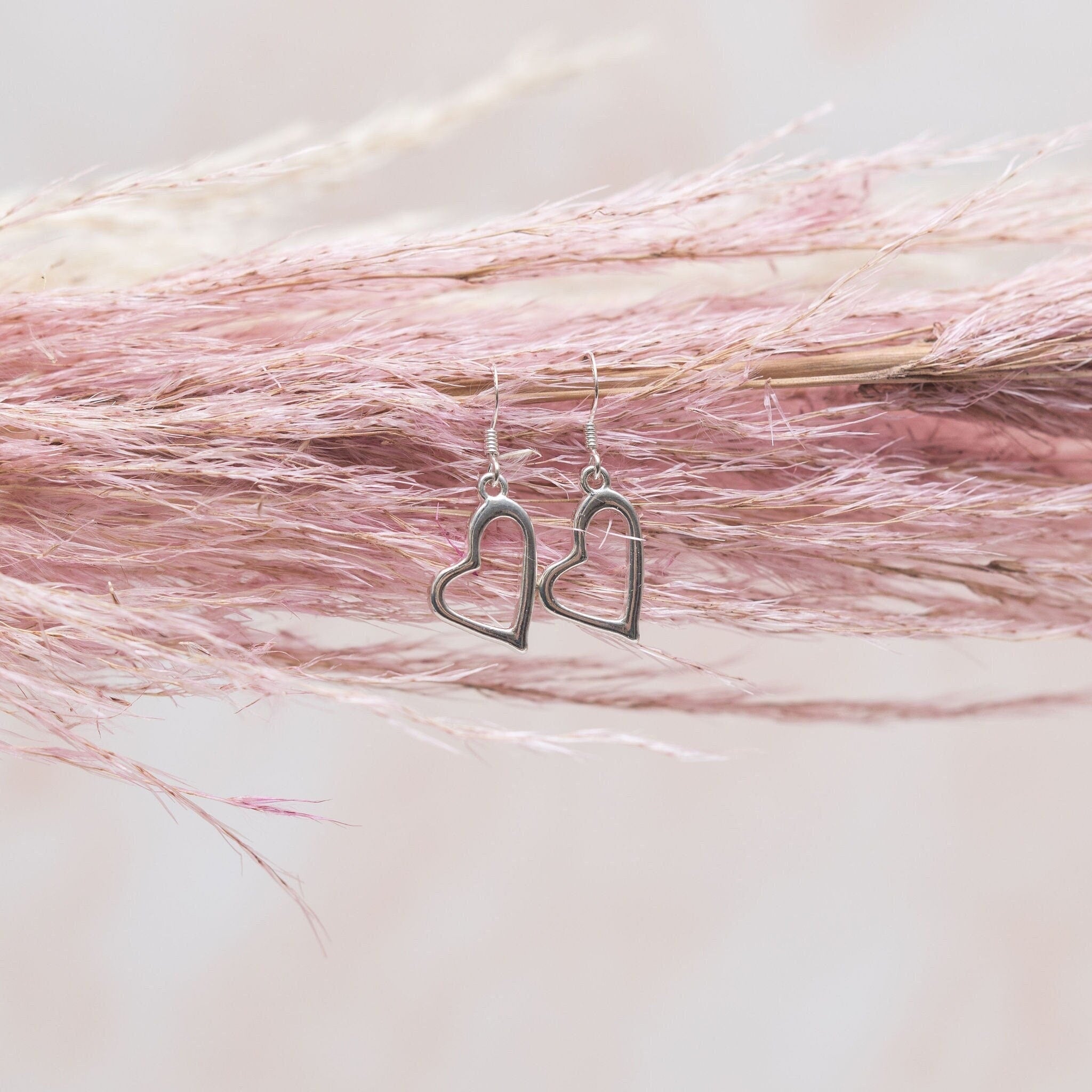 Open heart earrings, I love you gifts, heart jewellery, romantic gifts, bridesmaid accessory, Valentines gift, gift for friend