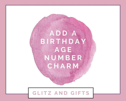 ADD ON SERVICE- Number Charms - 18th 21st 30th 40th 50th 60th 70th 80th birthday gift ideas