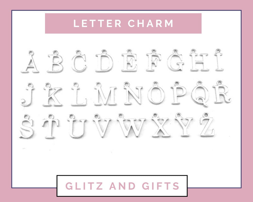 ADD ON SERVICE- Additional Sterling Silver Letter Charms