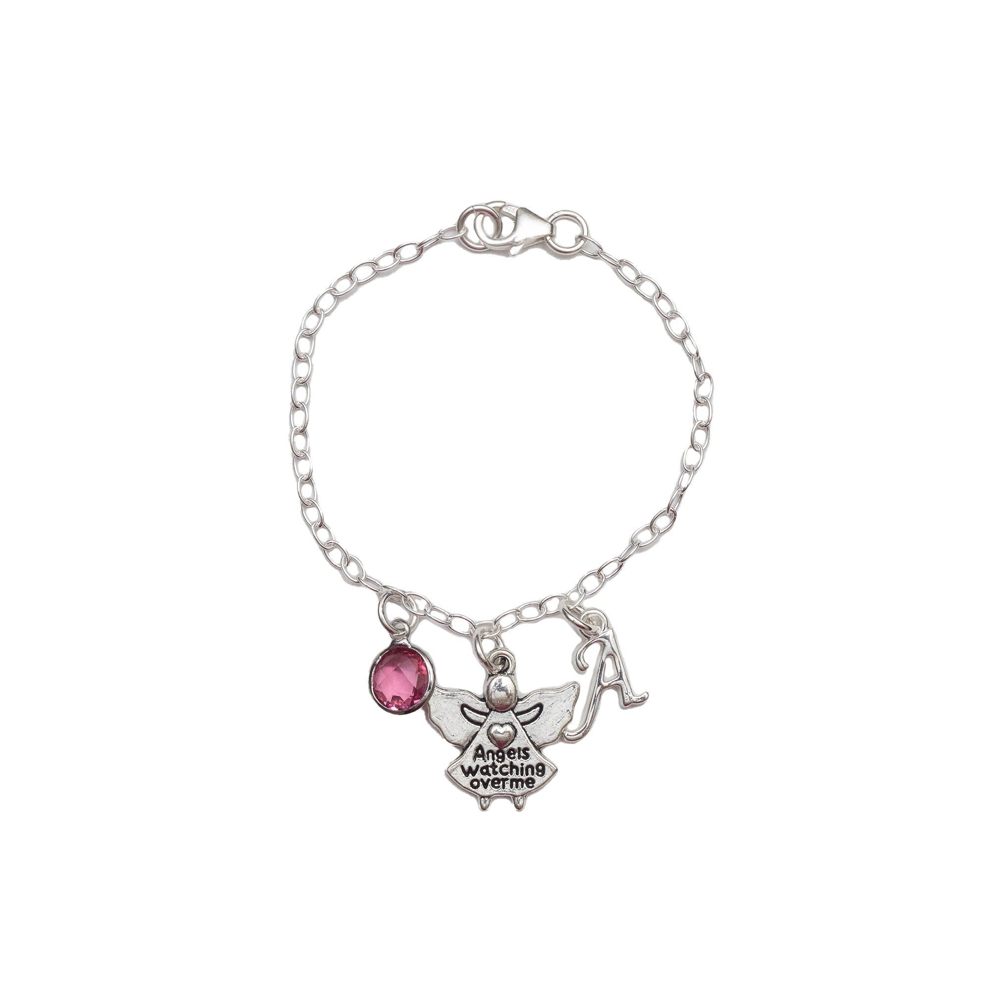 Guardian angel bracelet, oval link chain charm bracelet, personalised gifts, angel watching over me jewellery, remembrance gifts, spiritual