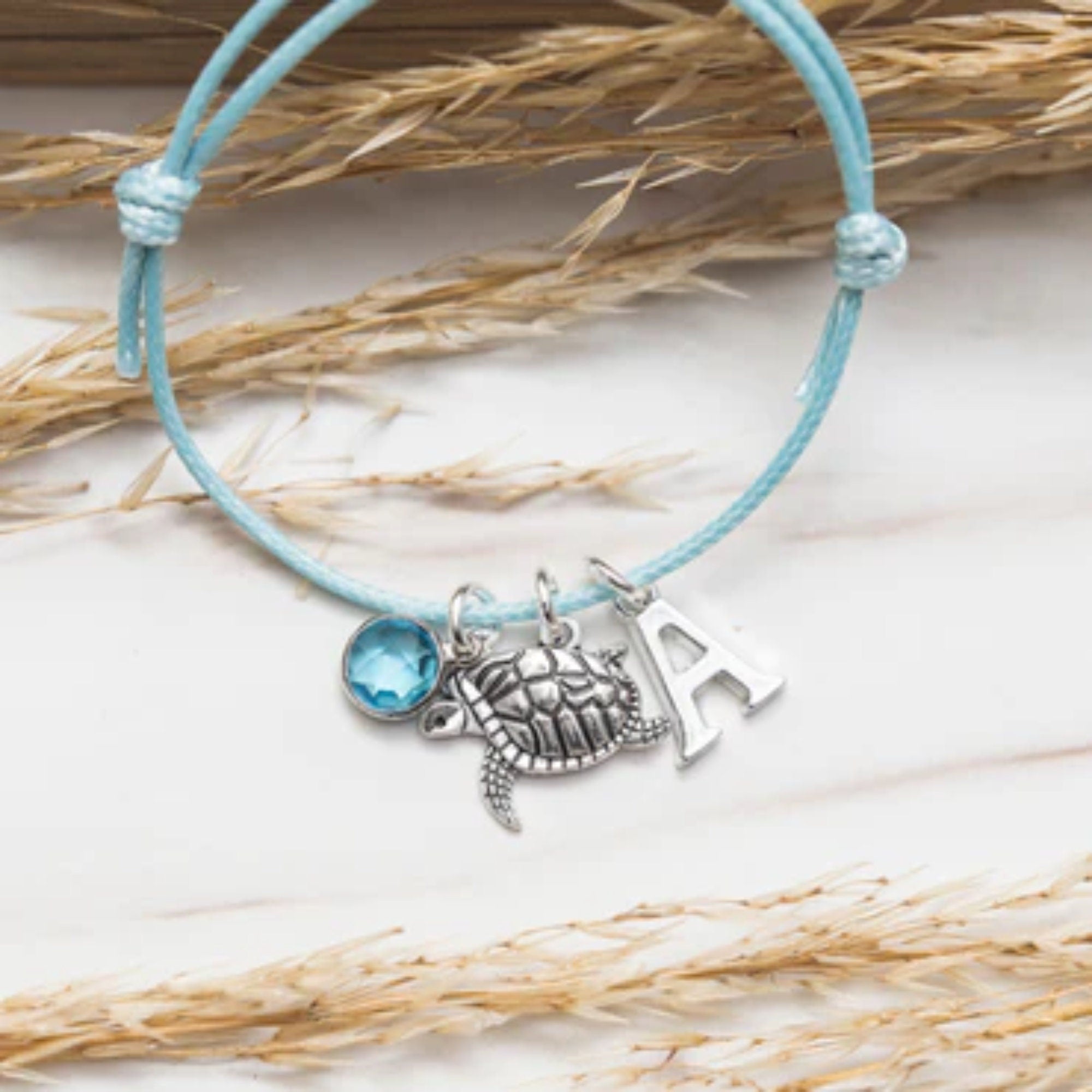 Turtle bracelet, wax cord adjustable, personalised gifts, sea turtle gifts, ocean jewellery, friendship bracelet, surfer style