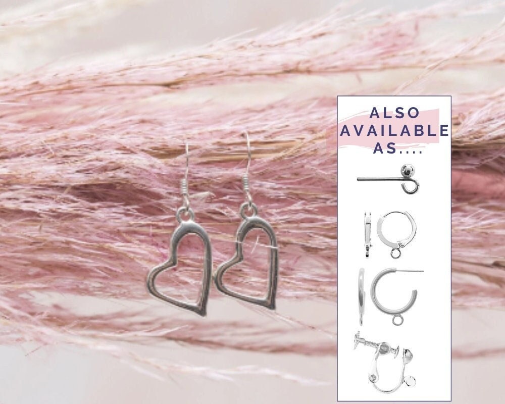 Open heart earrings, I love you gifts, heart jewellery, romantic gifts, bridesmaid accessory, Valentines gift, gift for friend