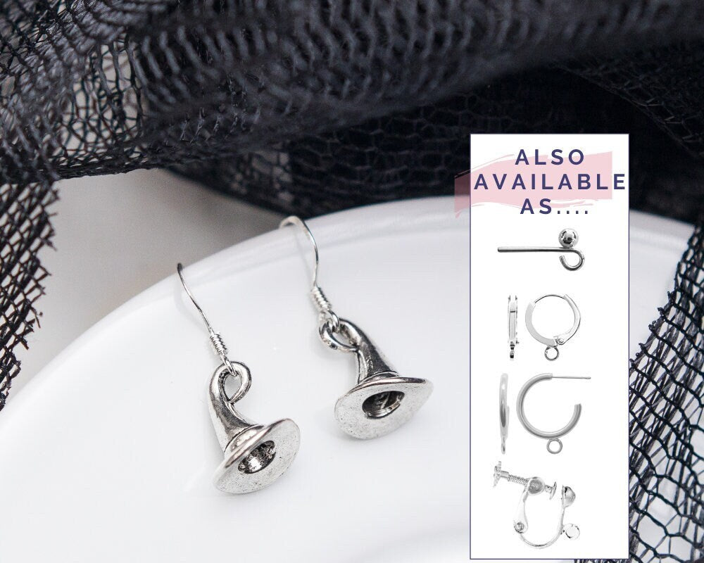 Wizard hat earrings, sorcerer wizard theme gifts, witch hat earrings, Halloween jewellery, witchy magic accessory, mystical gift,