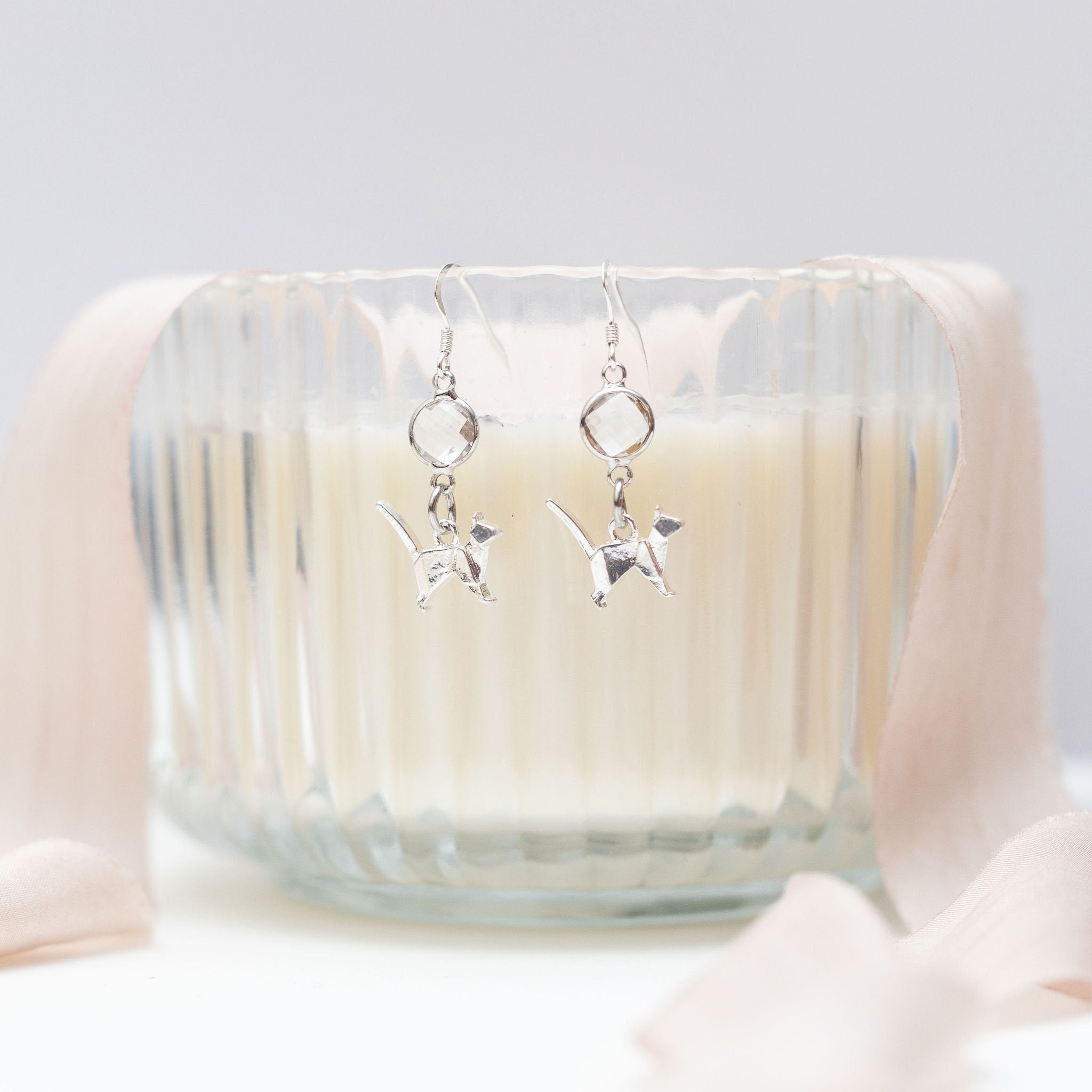 Cat earrings, birthstone jewellery, personalised gifts, birthday jewellery, animal theme gifts, new kitten owner, pet loss memorial