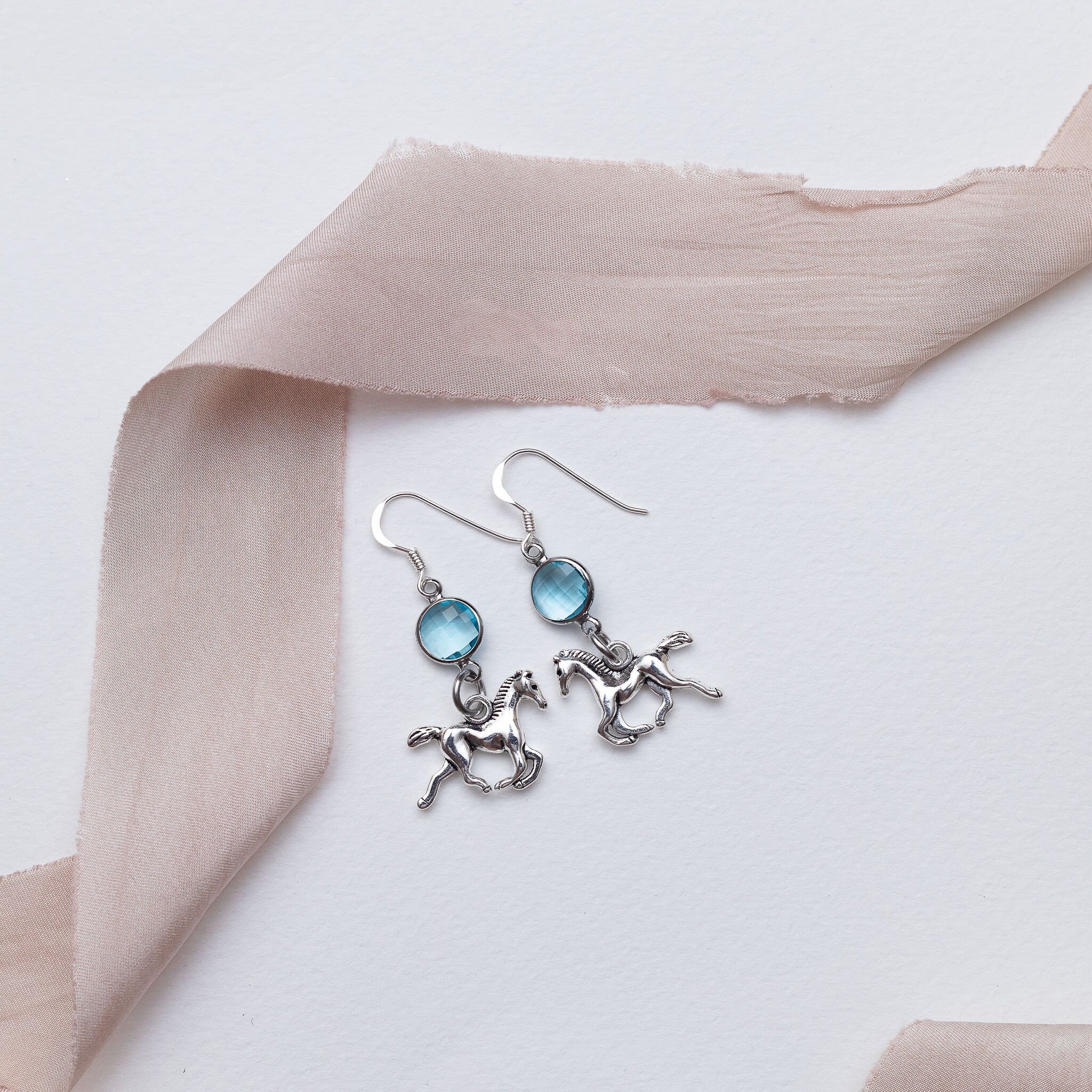 Horse earrings, birthstone jewellery, personalised gifts, horse gifts, equestrian rider gift, new pony owner, pet loss keepsake memorial