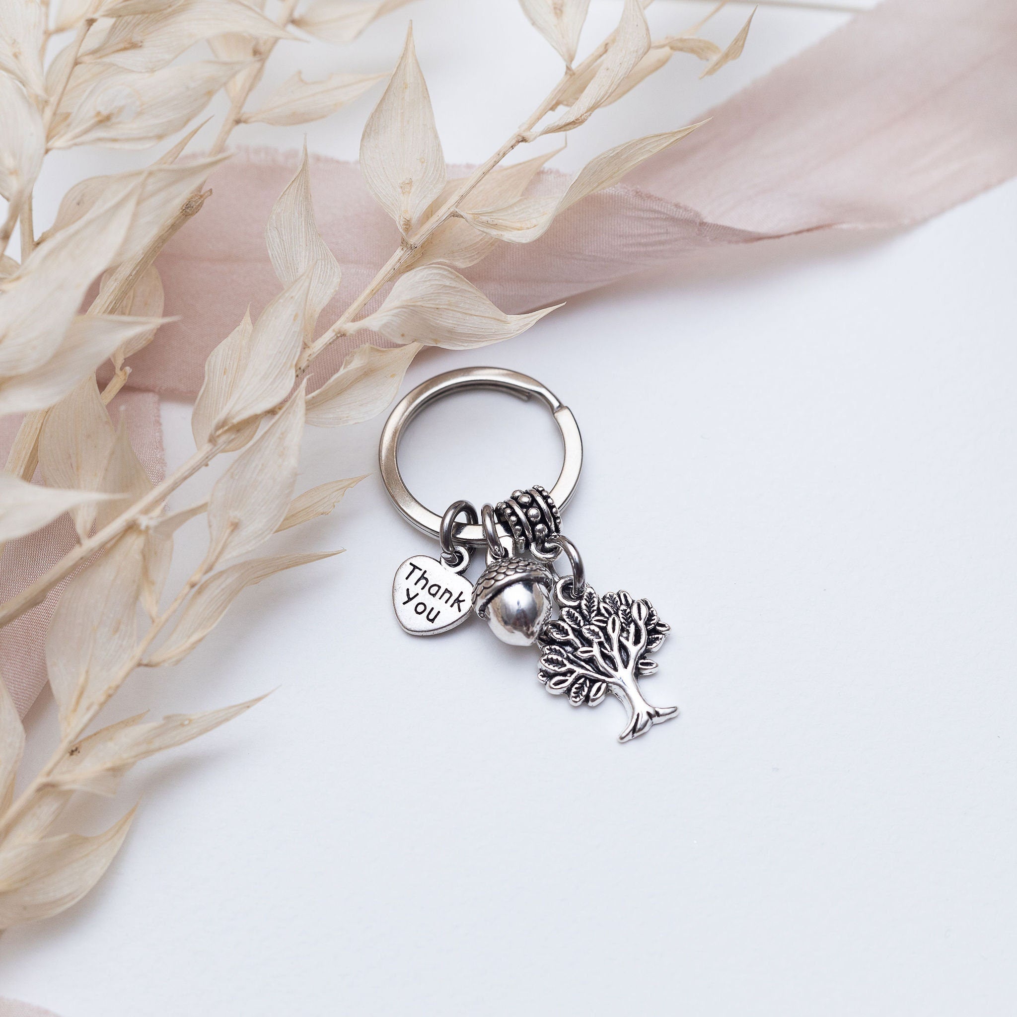 Acorn teacher gift, acorn keyring, nursery nurse gift, teacher thank you gifts, from tiny acorns mighty oaks grow