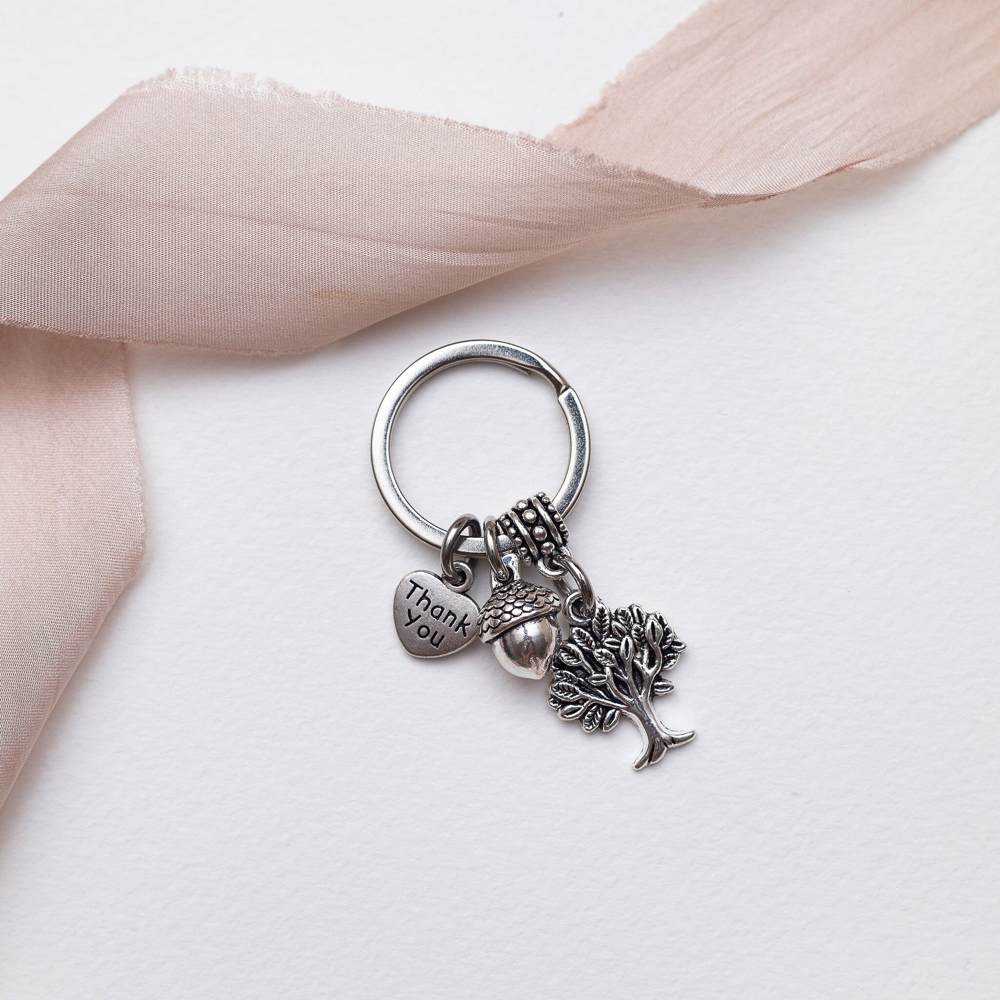 Acorn teacher gift, acorn keyring, nursery nurse gift, teacher thank you gifts, from tiny acorns mighty oaks grow