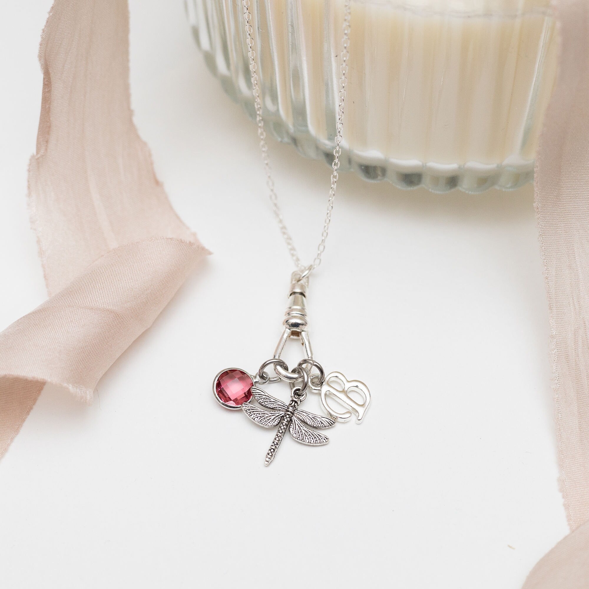 Dragonfly necklace, albert swivel clasp, personalised gifts, insect jewellery, dragonfly gift, charm necklace, friendship gift, wing charm