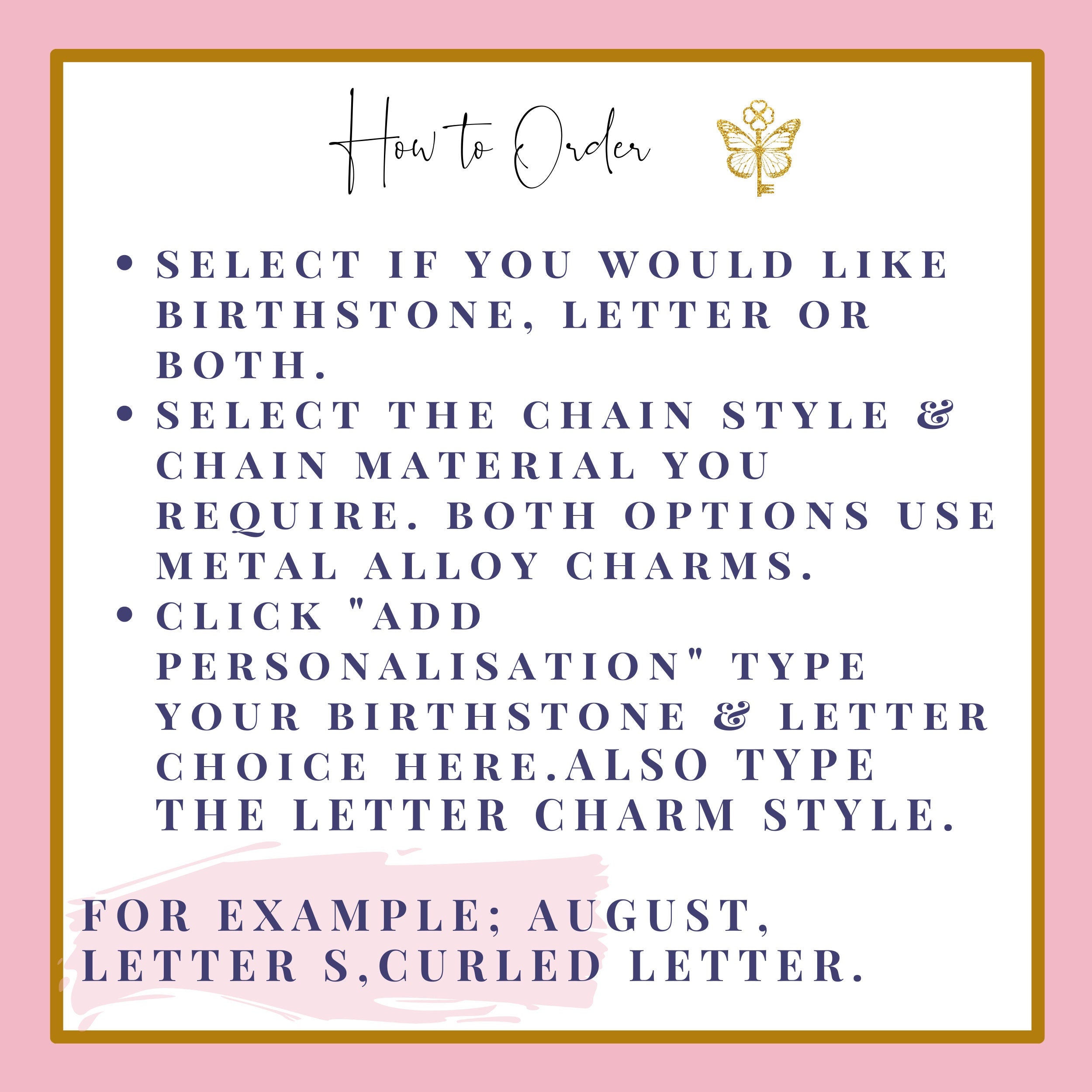 Cat Face Necklace: Personalised Birthstone & Letter Charm