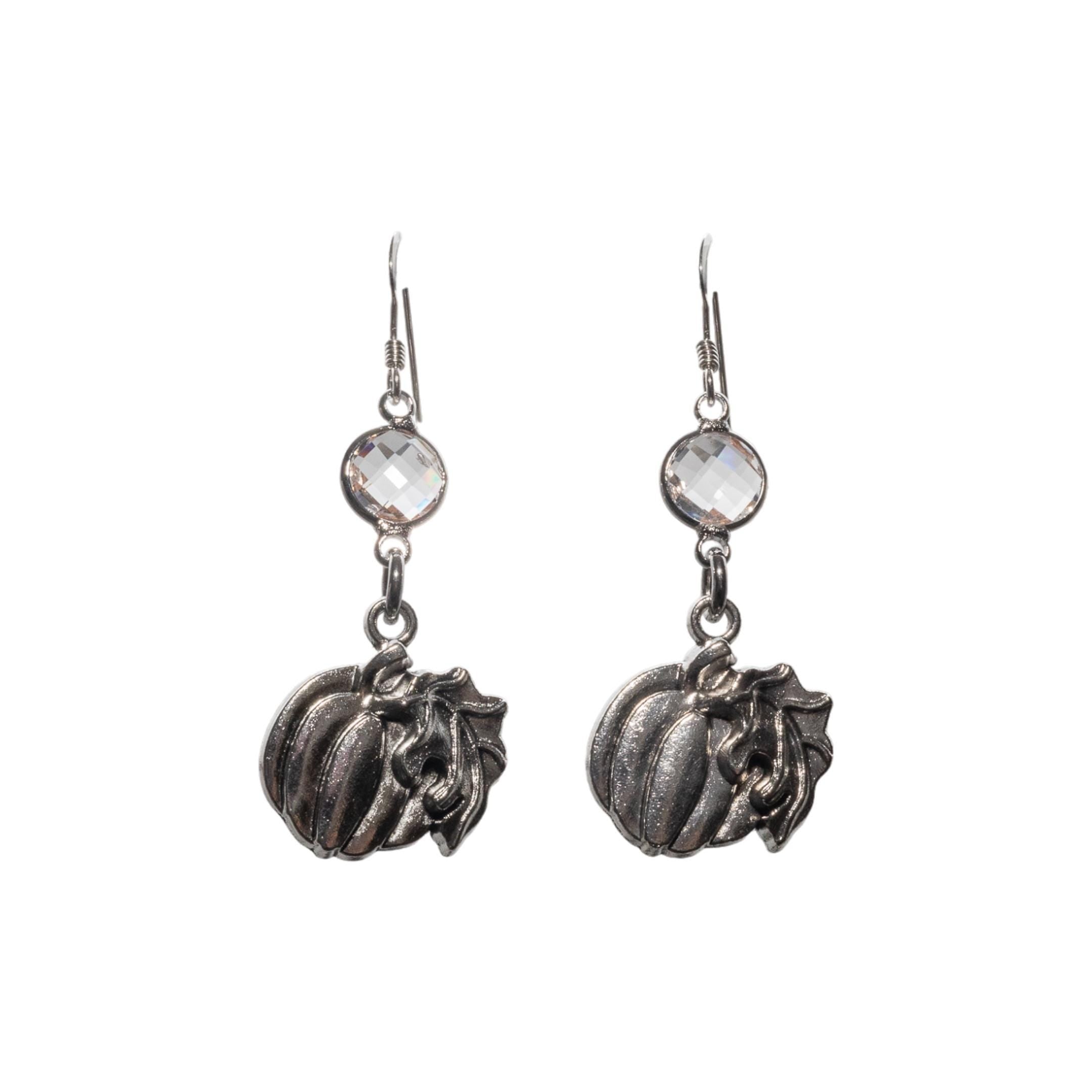 Pumpkin Earrings: Birthstone Charm, Autumn Jewellery