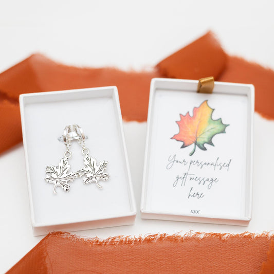 Maple leaf earrings, Autumnal jewellery, coffee gift, Autumn leaves, Canadian gift, Canada surprise trip reveal, October birthday, woodland