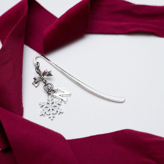 Personalised Snowflake Bookmark: Initial & Birthstone Charm