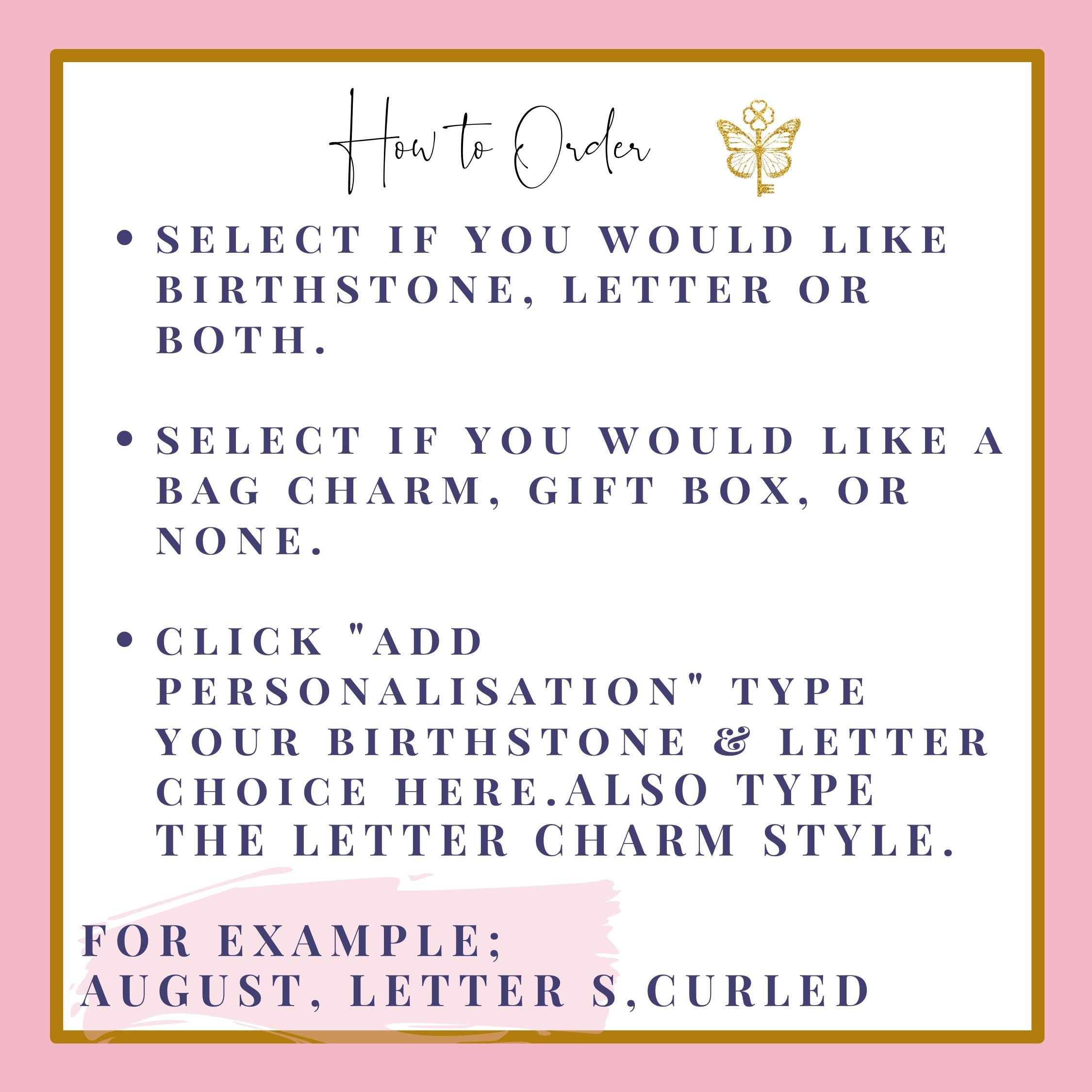 Personalised Lobster Keyring: Initial & Birthstone Charm