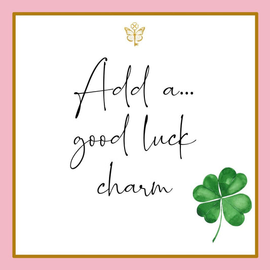 Good Luck Charm Add-On: Four Leaf Clover, Horseshoe, Exam Gift