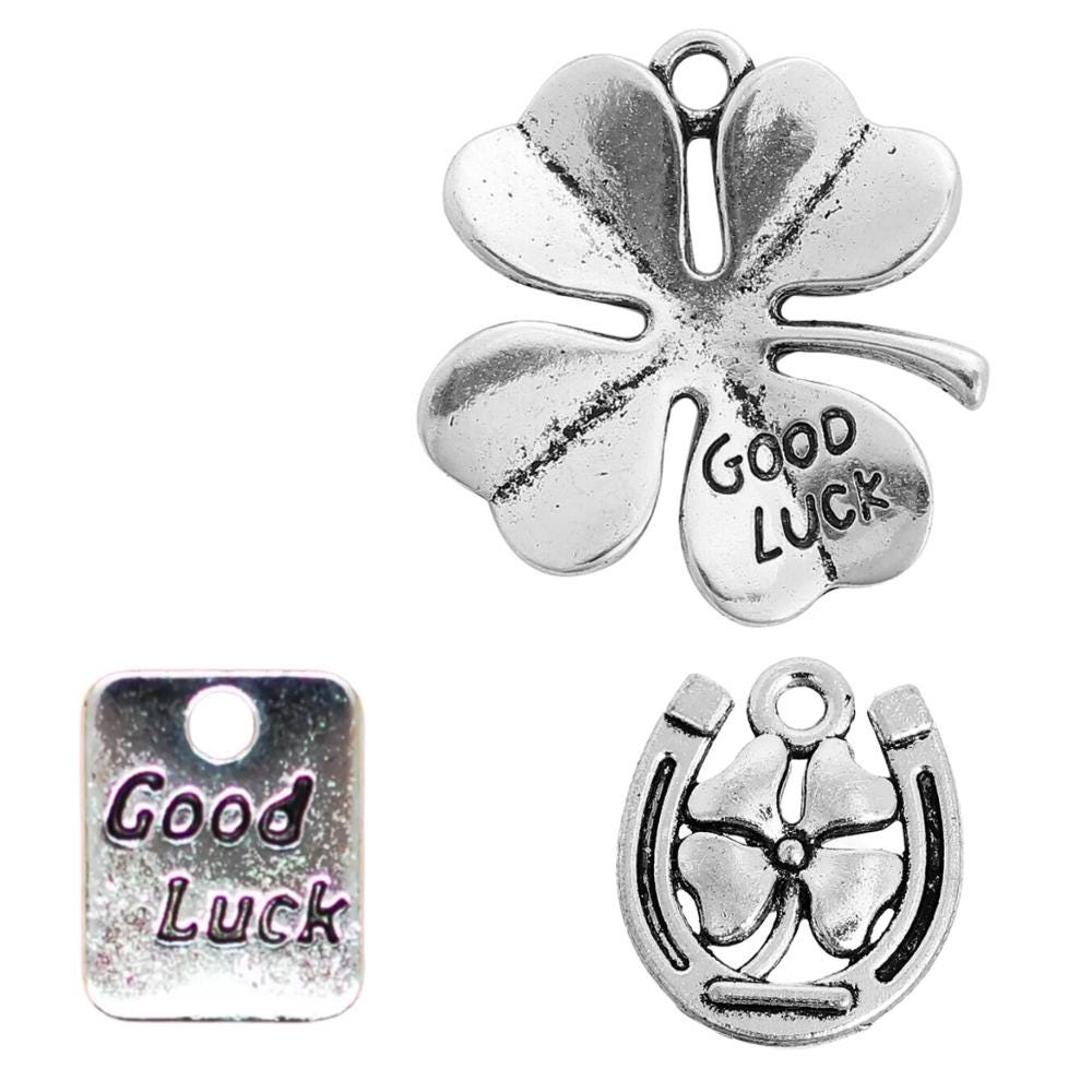 Good Luck Charm Add-On: Four Leaf Clover, Horseshoe, Exam Gift