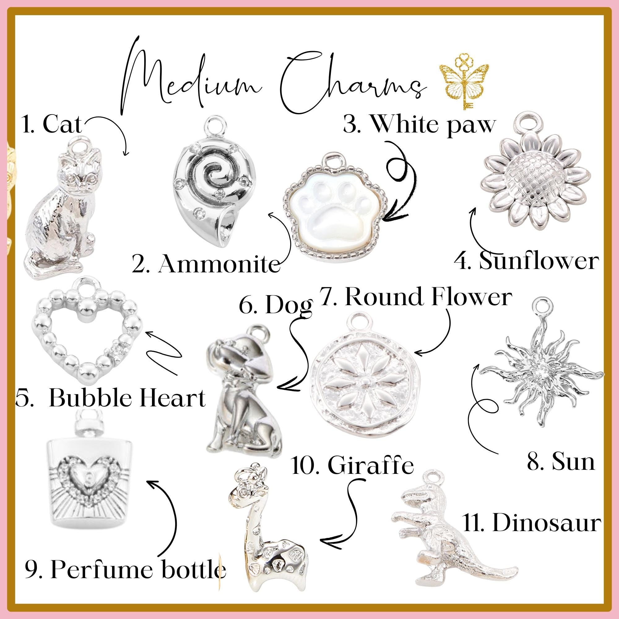 Personalised Charm Bracelet: Stainless Steel Chain, Custom Birthstones