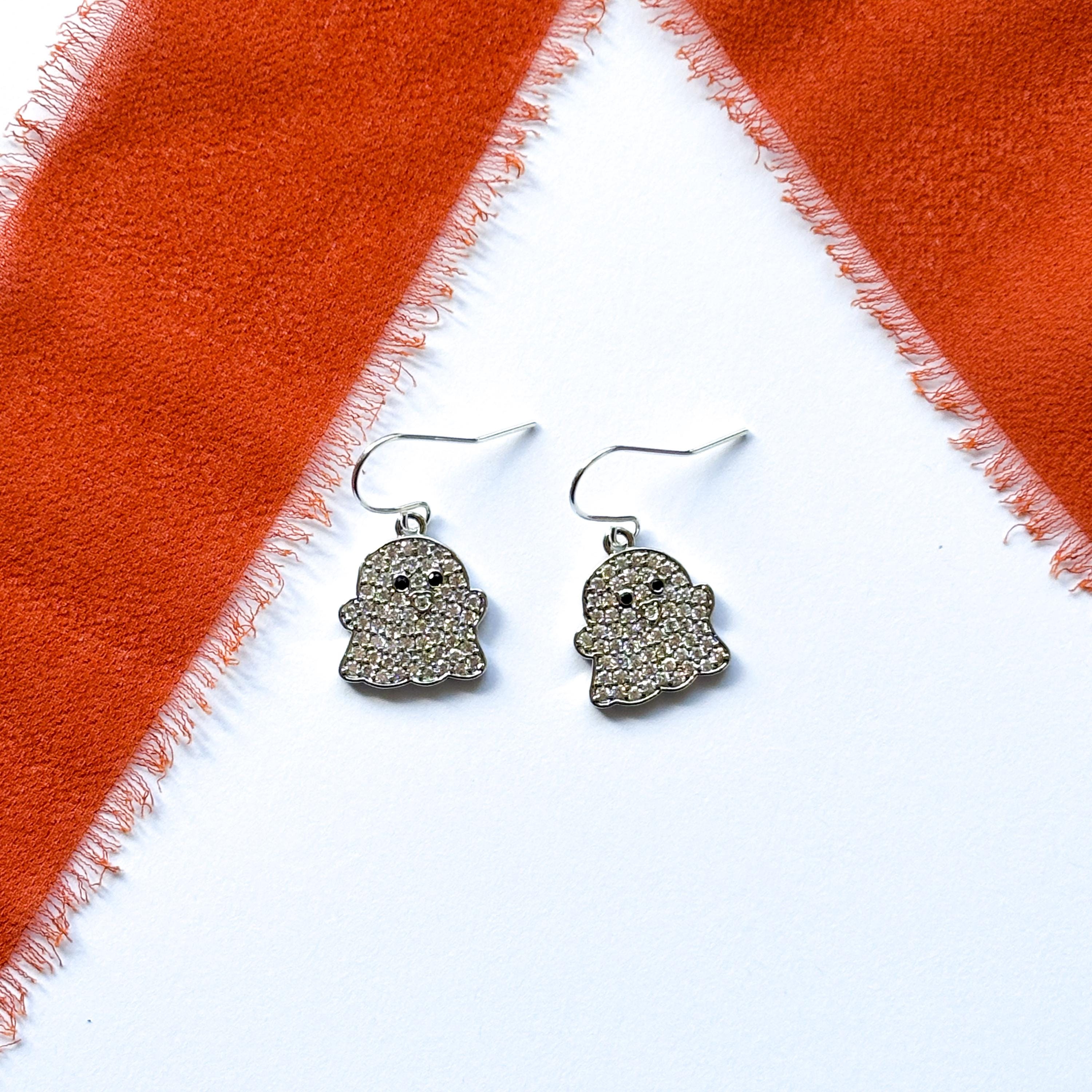 CZ Ghost Earrings: Spooky Halloween Charm Jewellery