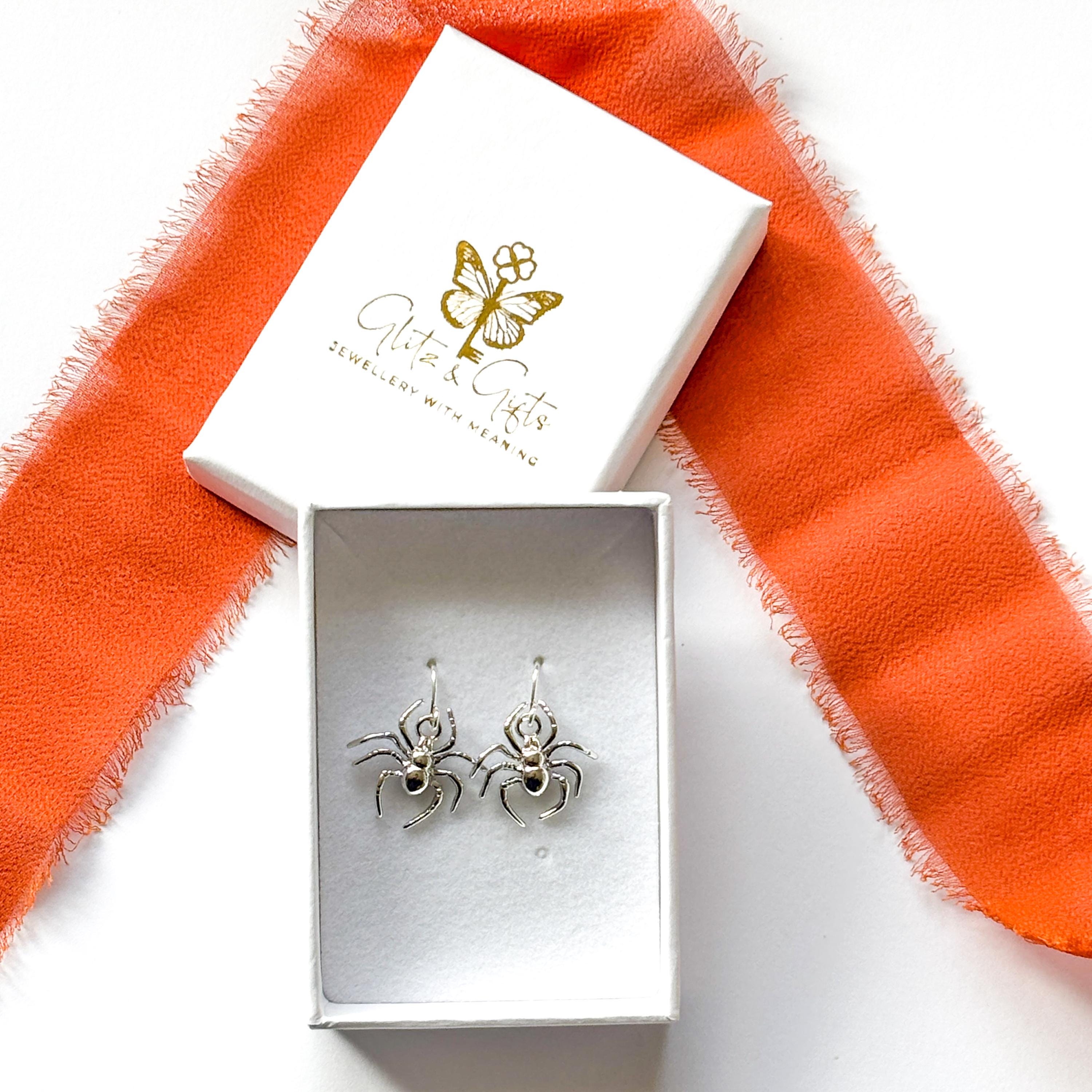 Spider Earrings, Gothic Halloween Jewellery, Spooky Earrings, Creepy Cute Gift for Her